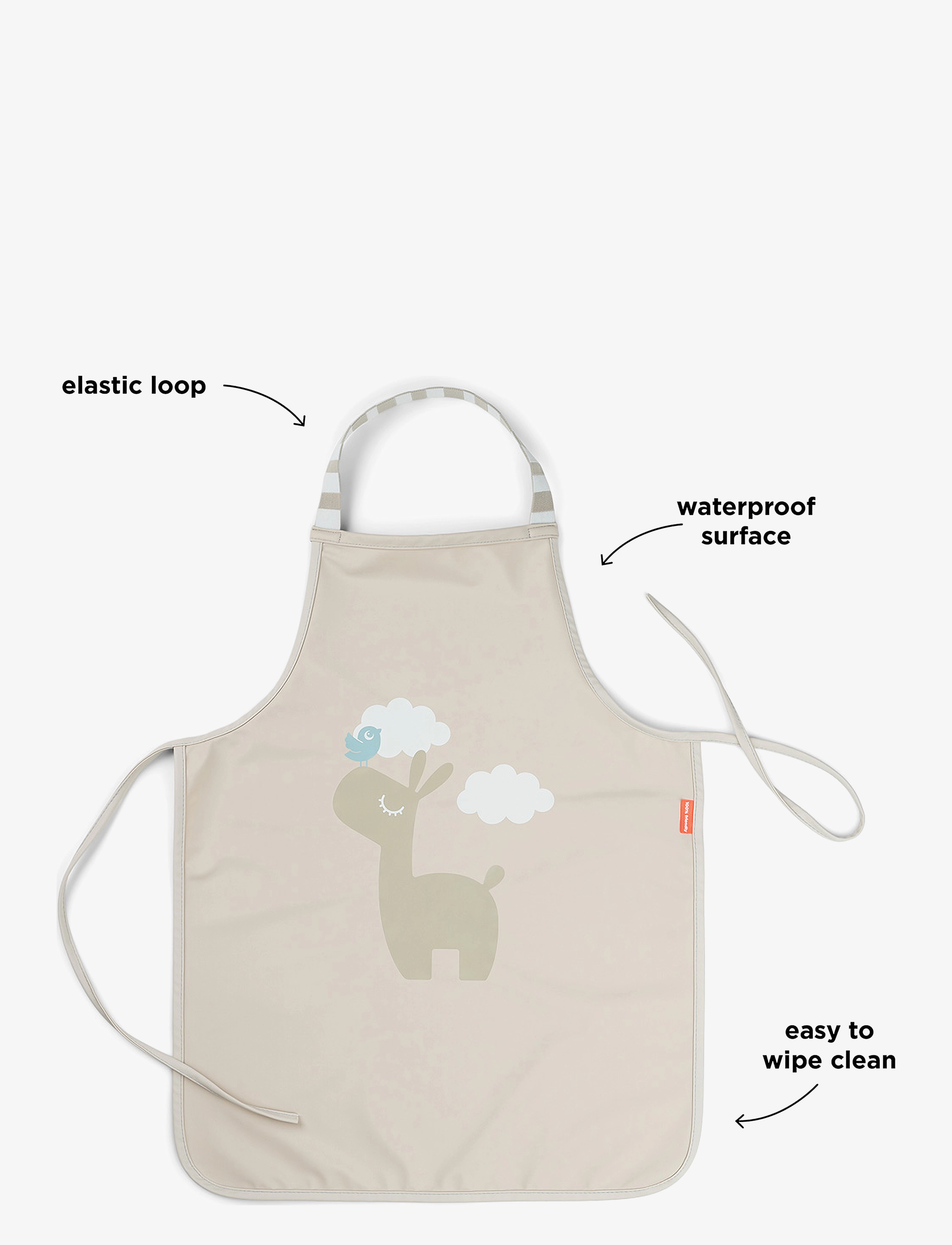 Done by Deer - Waterproof kids apron Lalee Sand - tabliers - sand - 2