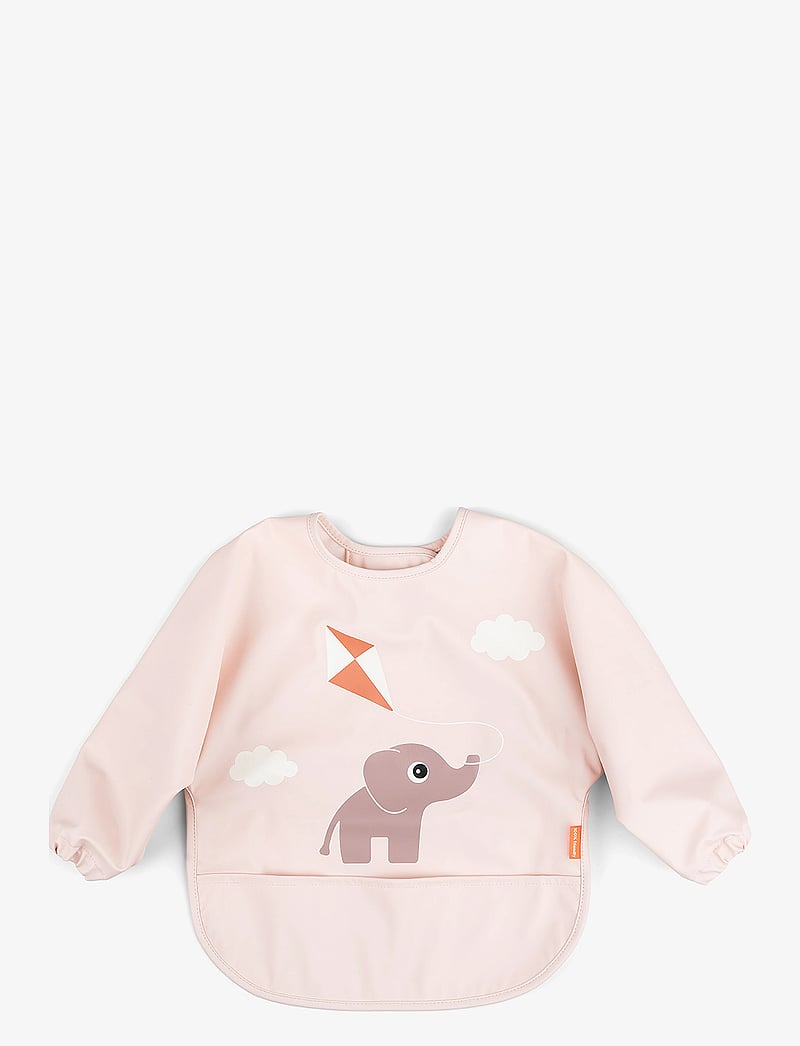 Done by Deer - Sleeved pocket bib Playground Powder - slab met lange mouwen - powder - 0