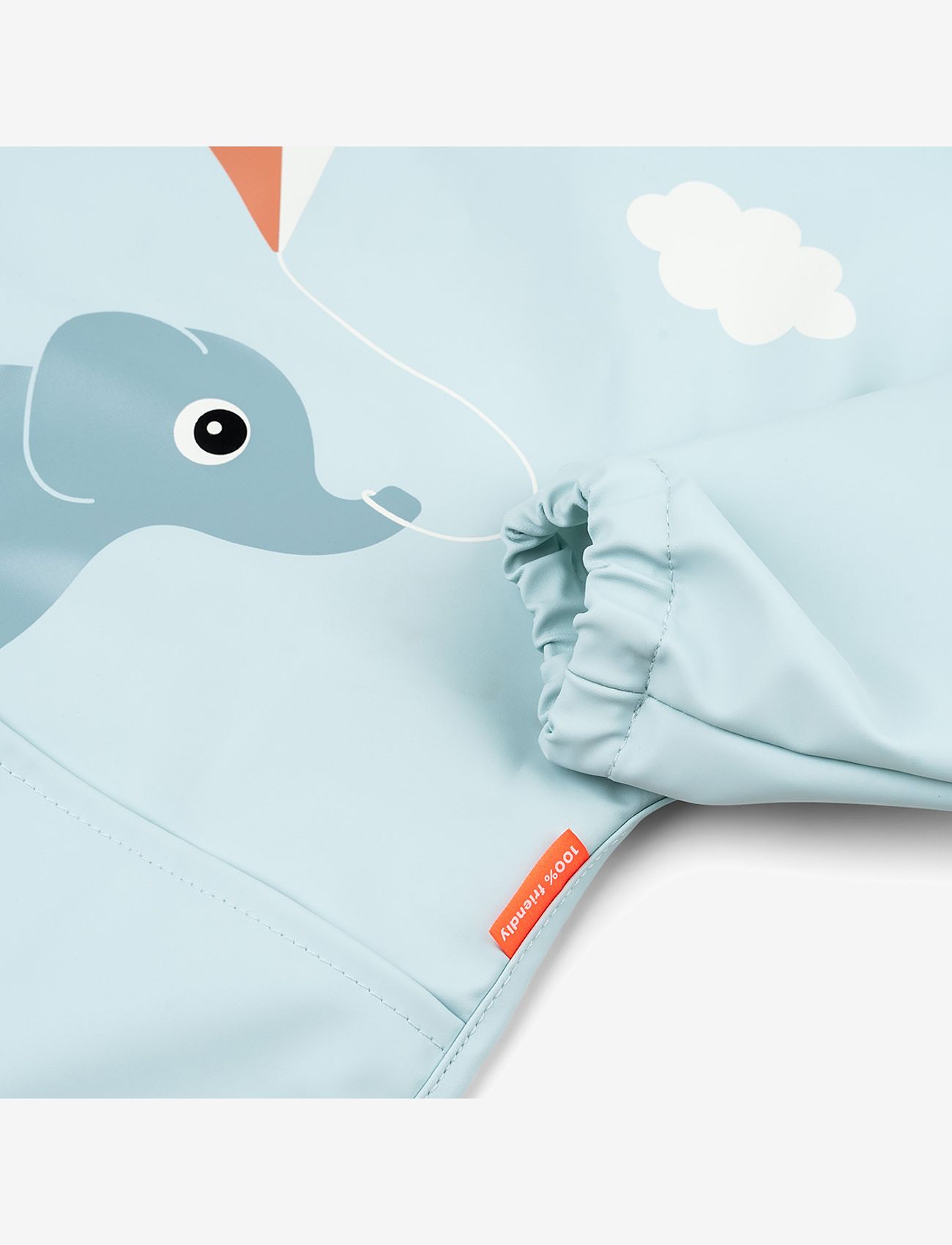 Done by Deer - Sleeved pocket bib Playground Blue - långärmad haklappar - blue - 1