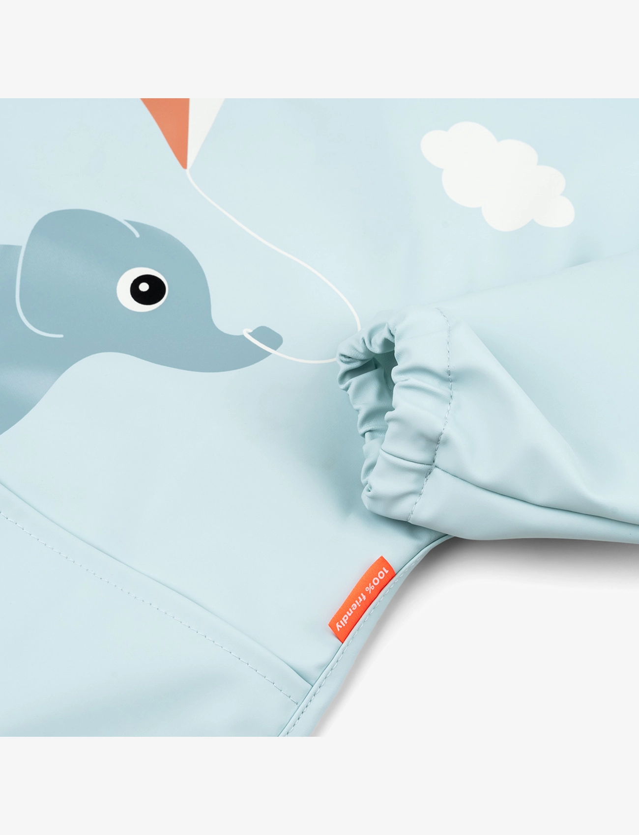 Done by Deer - Sleeved pocket bib Playground Blue - långärmad haklappar - blue - 1