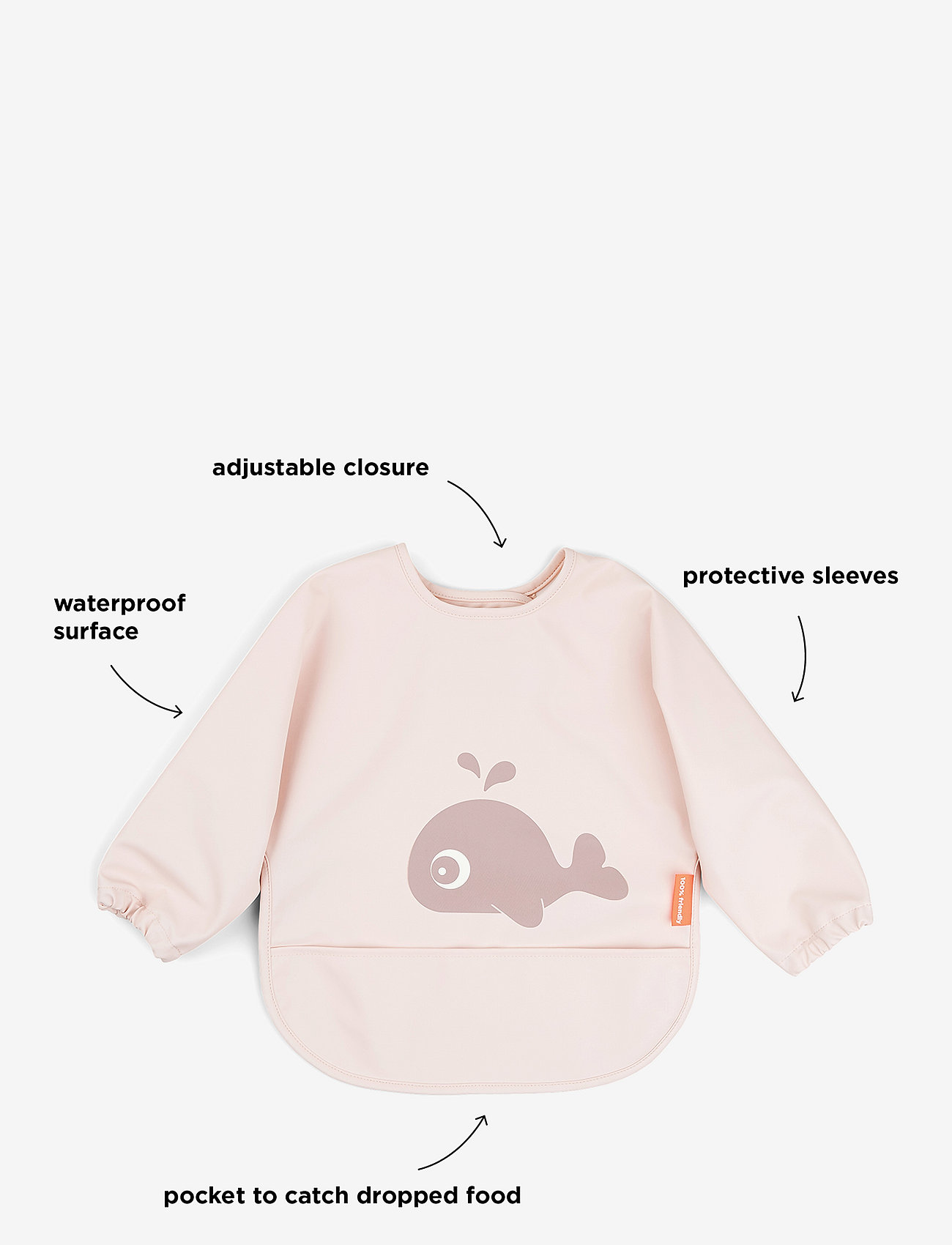 Done by Deer - Sleeved pocket bib Wally Powder - powder - 4