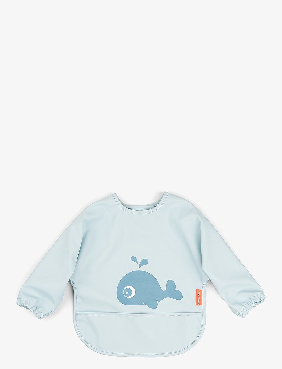 Done by Deer - Sleeved pocket bib Wally Blue - blue - 0