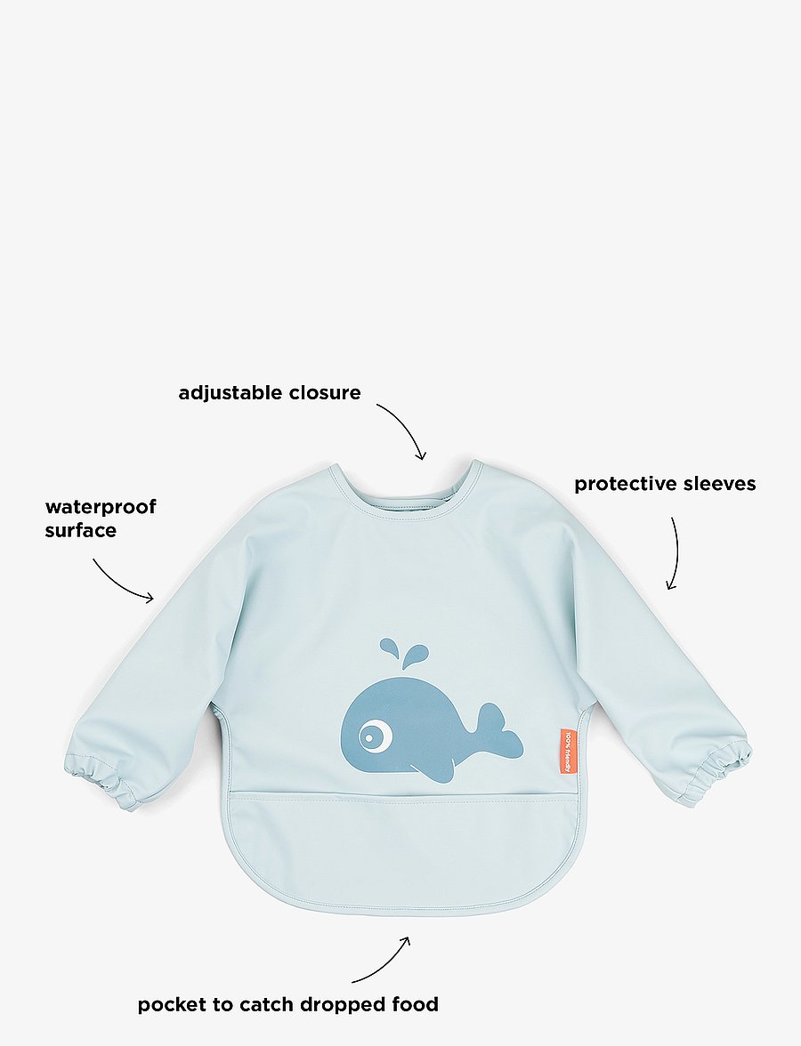 Done by Deer - Sleeved pocket bib Wally Blue - blue - 4