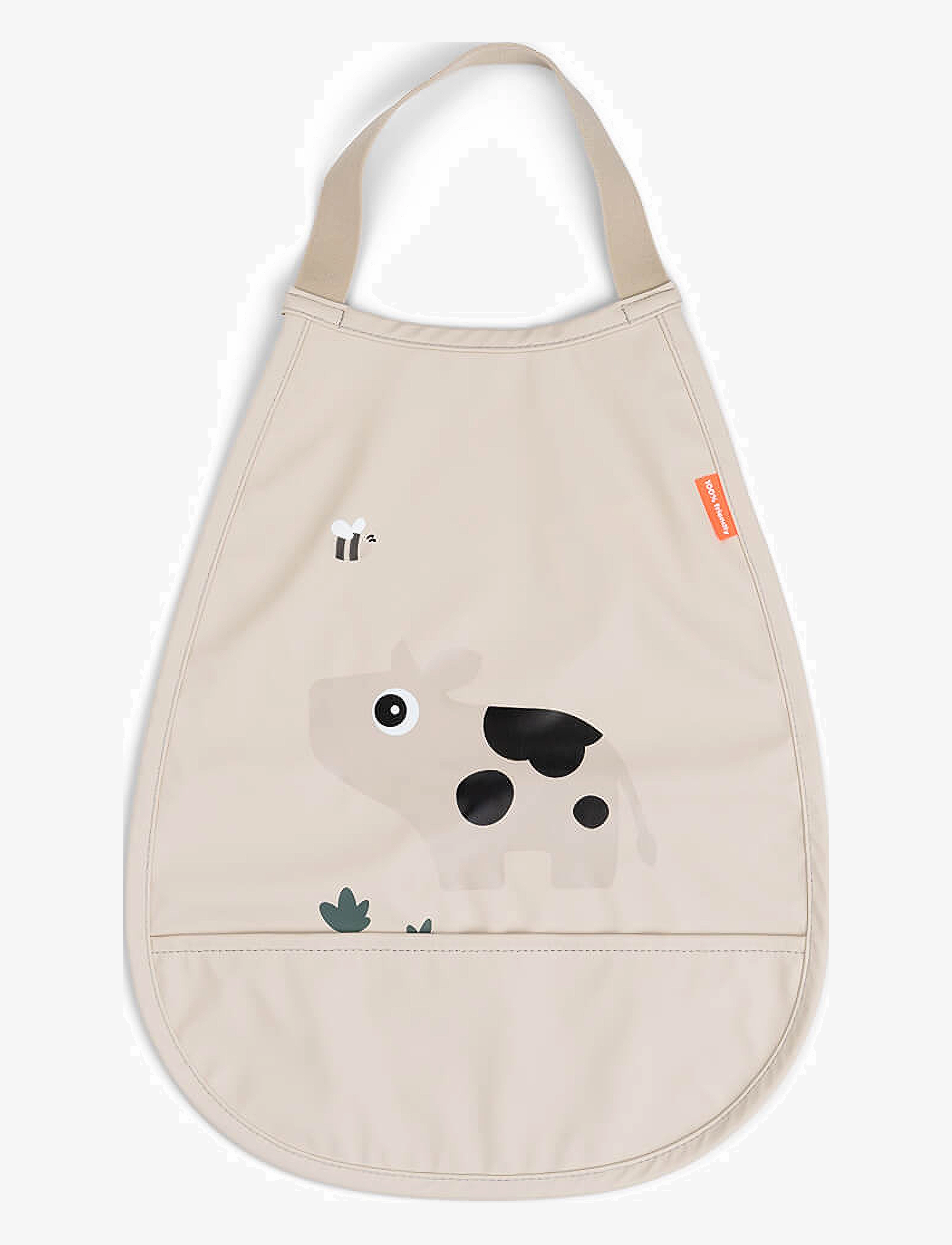Done by Deer Pull-Over Bib Tiny Farm Sand, 35X 26.5 cm, Bibs, Beige - Sleeveless Kinder