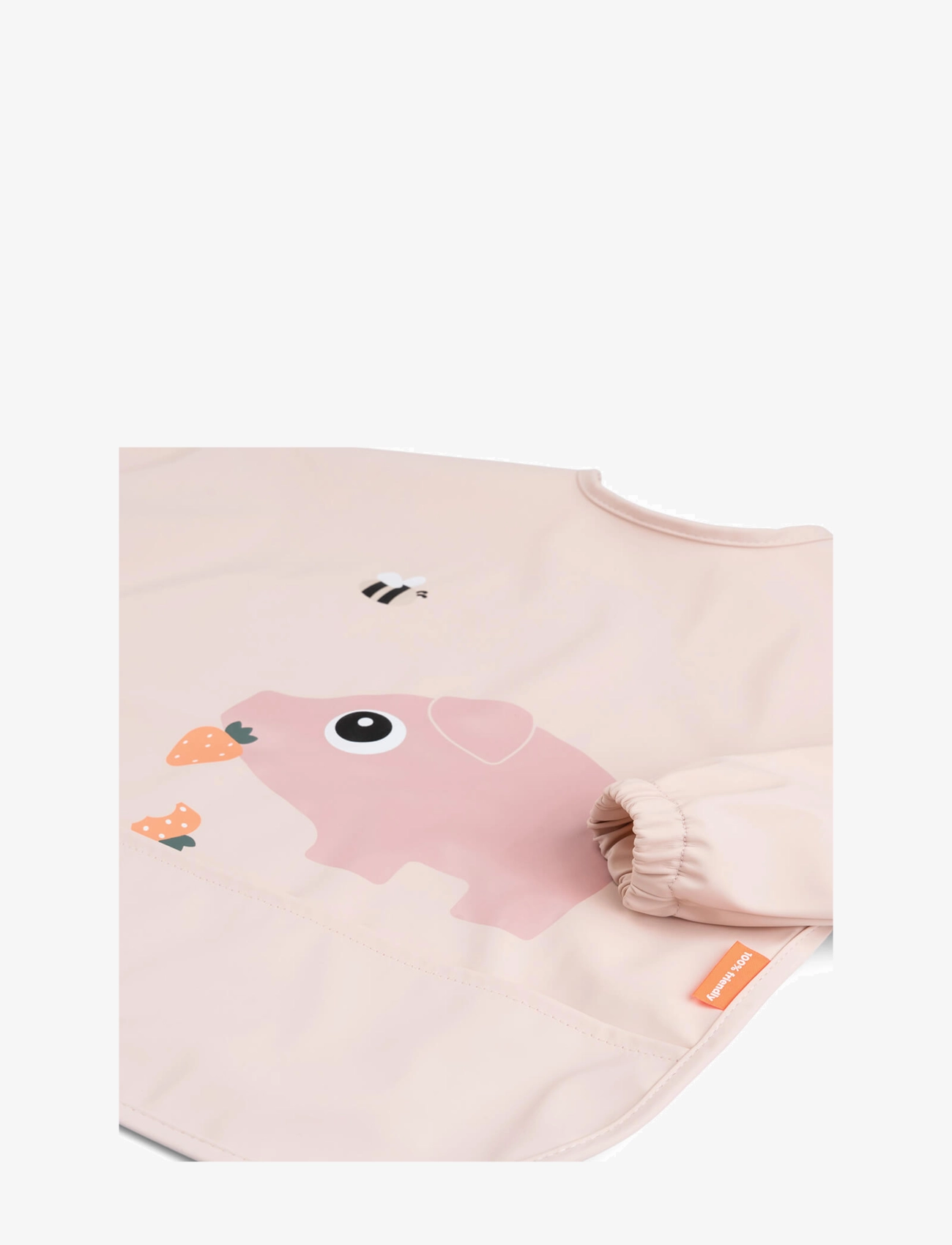 Done by Deer - Sleeved pocket bib Tiny farm Powder - langærmet bluse - powder - 1