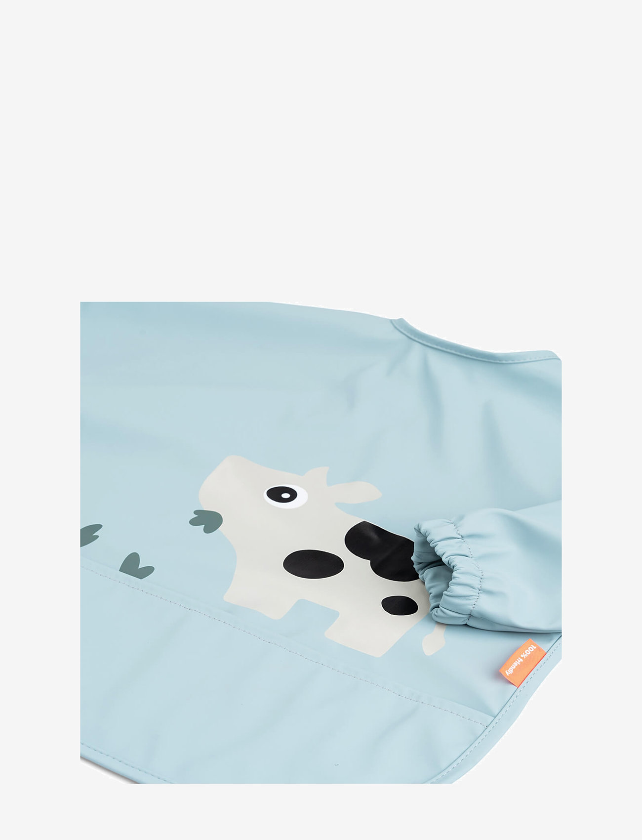 Done by Deer - Sleeved pocket bib Tiny farm Blue - langarmlätzchen - blue - 1