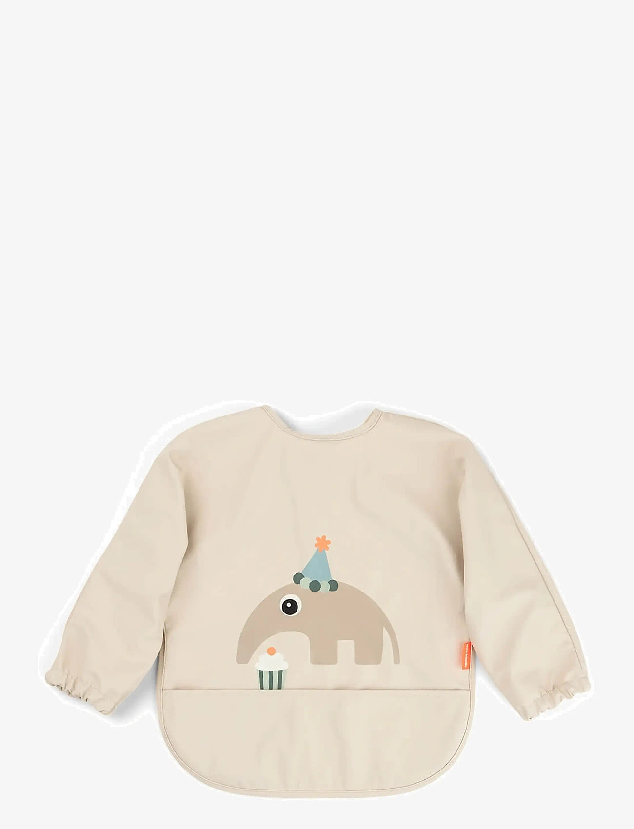 Done by Deer - Sleeved pocket bib Celebration Sand - langarmlätzchen - sand - 1