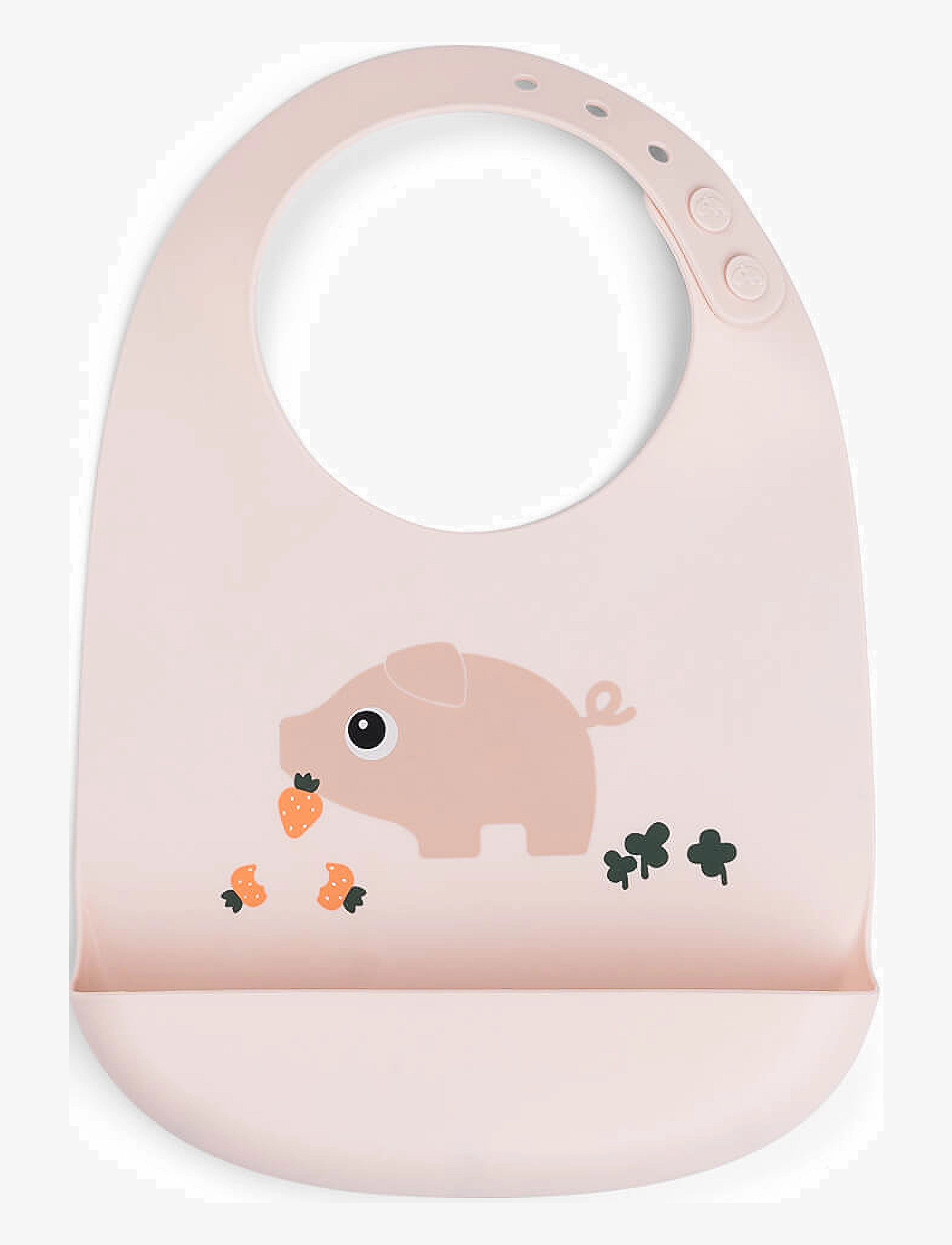 Done by Deer Silicone Bib Pigee Powder, 27X 19X 4 cm, Pink, Fodring Af Baby > Hagesmække, Børn