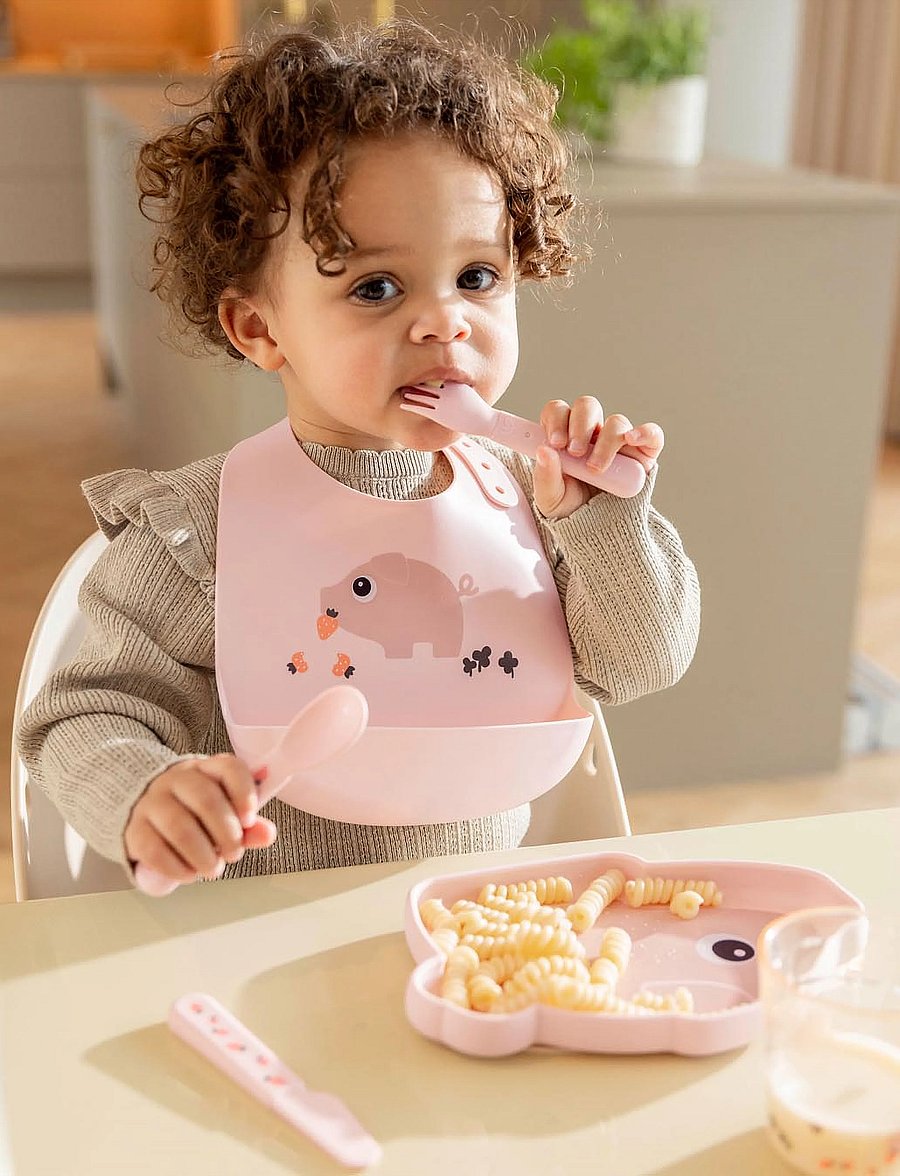 Done by Deer - Silicone bib Pigee Powder - smekkir - powder - 4
