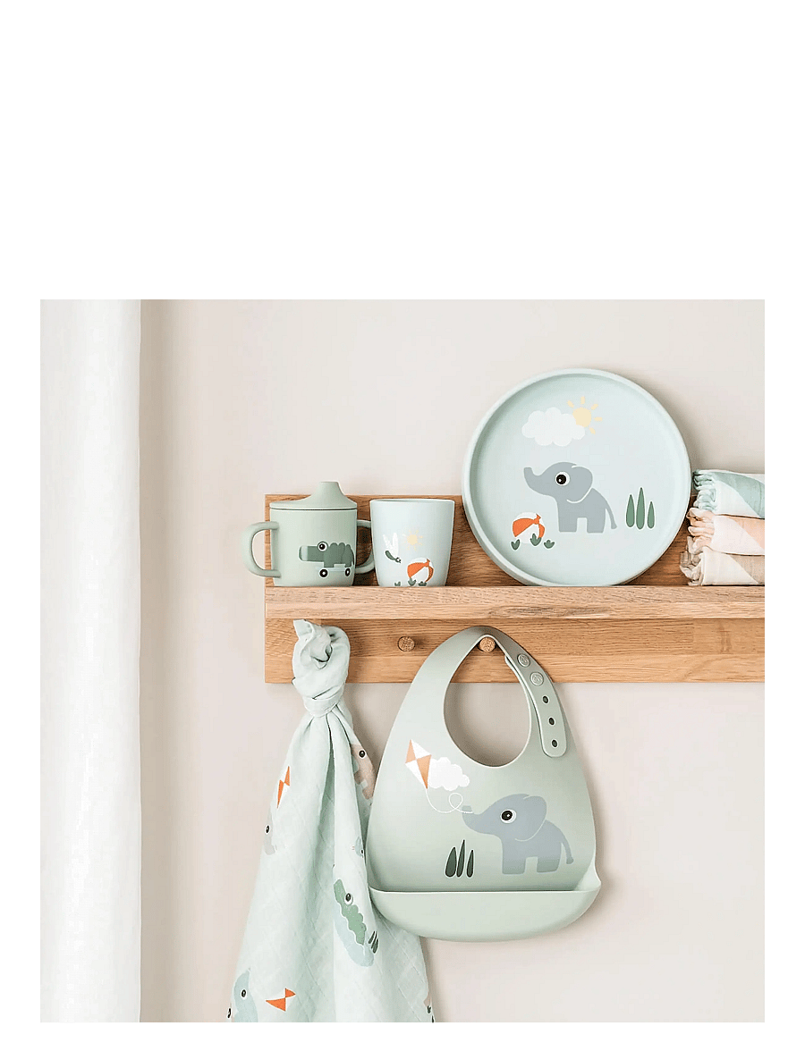 Done by Deer - Silicone bib Playground Green - slabbetjes zonder mouwen - green - 4