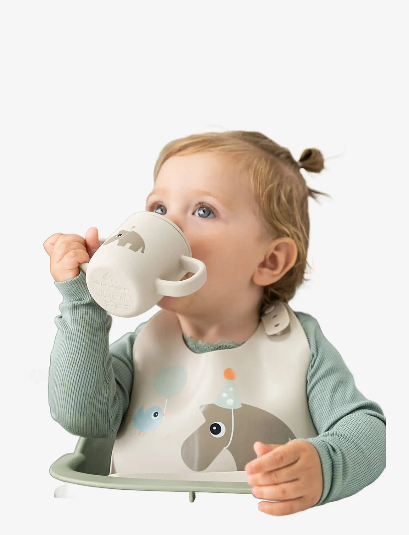 Done by Deer - Silicone bib Celebration Sand - Ärmellose lätzchen - sand - 3