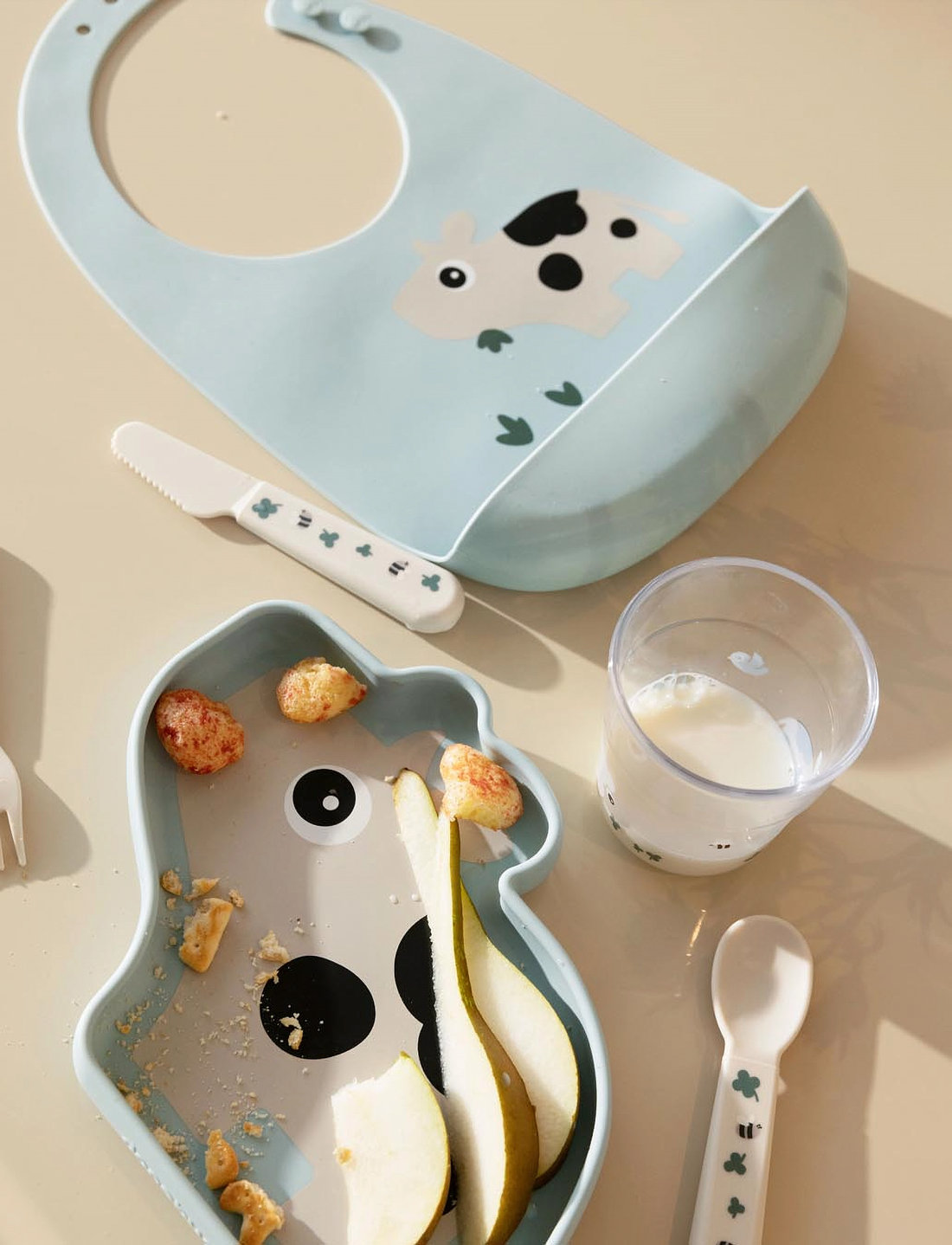 Done by Deer - Silicone bib Dotti Blue - varrukateta pudipõlled - blue - 5