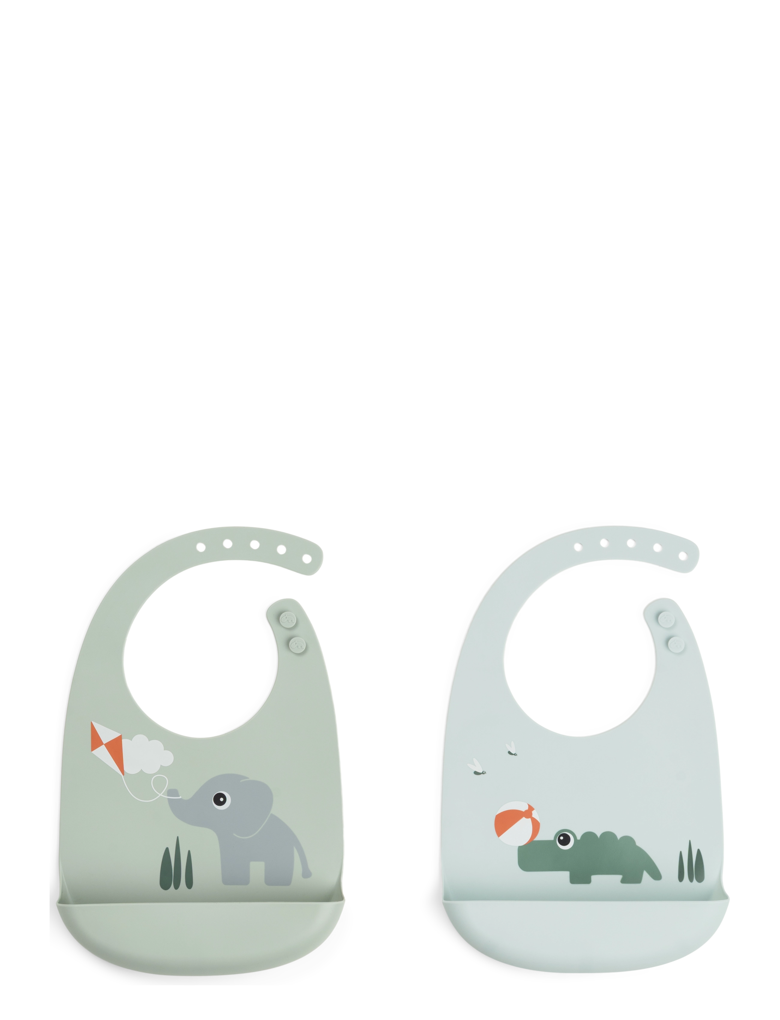 Done by Deer Silicone bib 2-pack Playground Colour mix - Done by Deer - COLOUR MIX / multi
