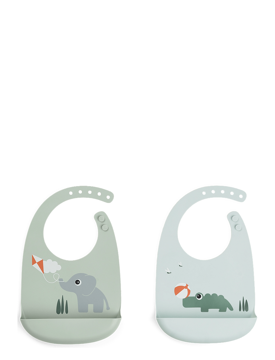 Done by Deer - Silicone bib 2-pack Playground Colour mix - Ärmellose lätzchen - colour mix - 1
