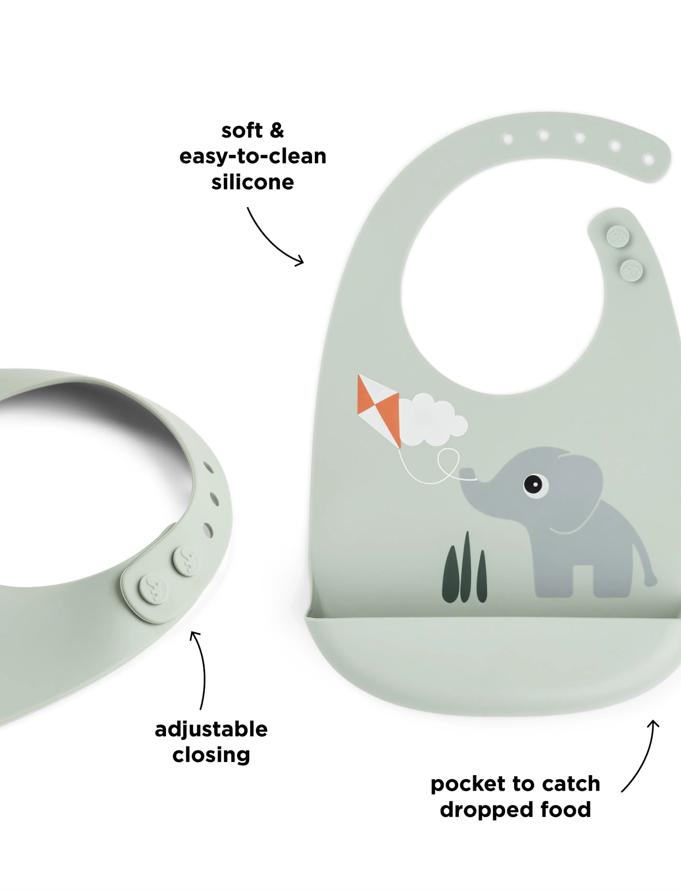 Done by Deer - Silicone bib 2-pack Playground Colour mix - sleeveless bibs - colour mix - 5