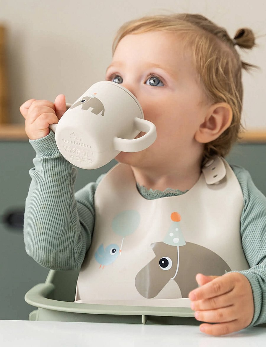 Done by Deer - Silicone bib 2-pack Celebration Sand - Ärmellose lätzchen - sand - 3