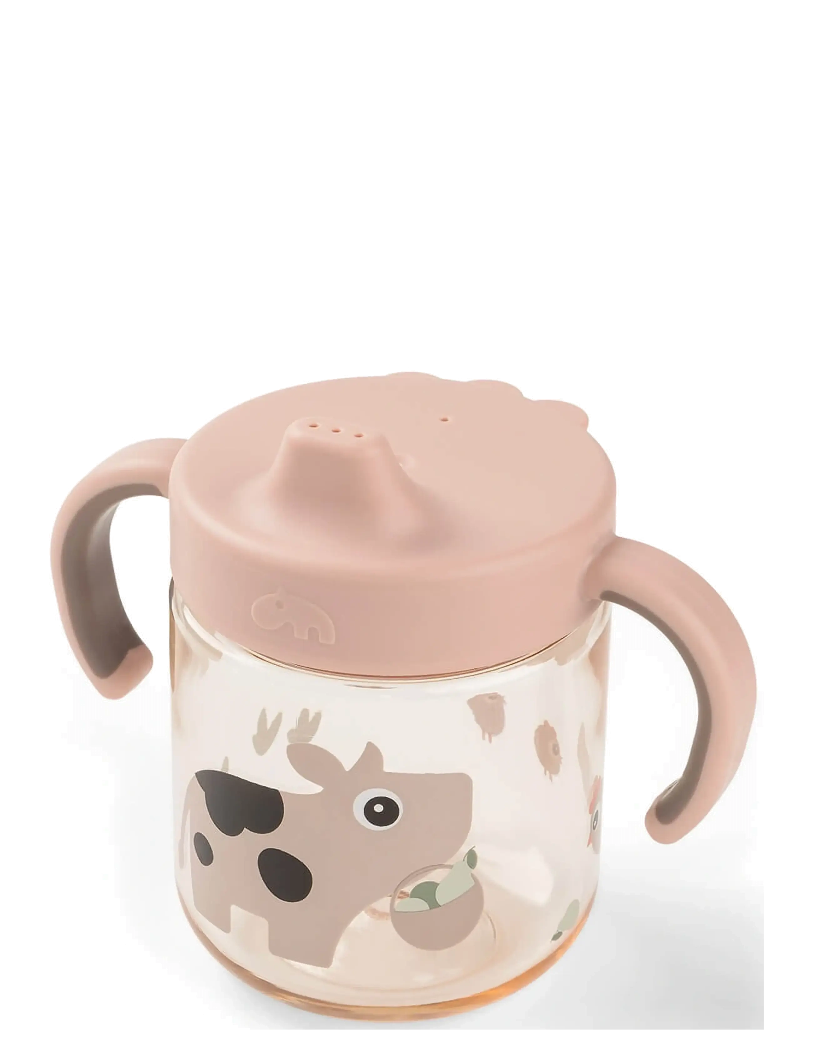 Done by Deer Learning spout cup 2-handle Tiny farm Powder - Tudkopper - POWDER / pink/rose