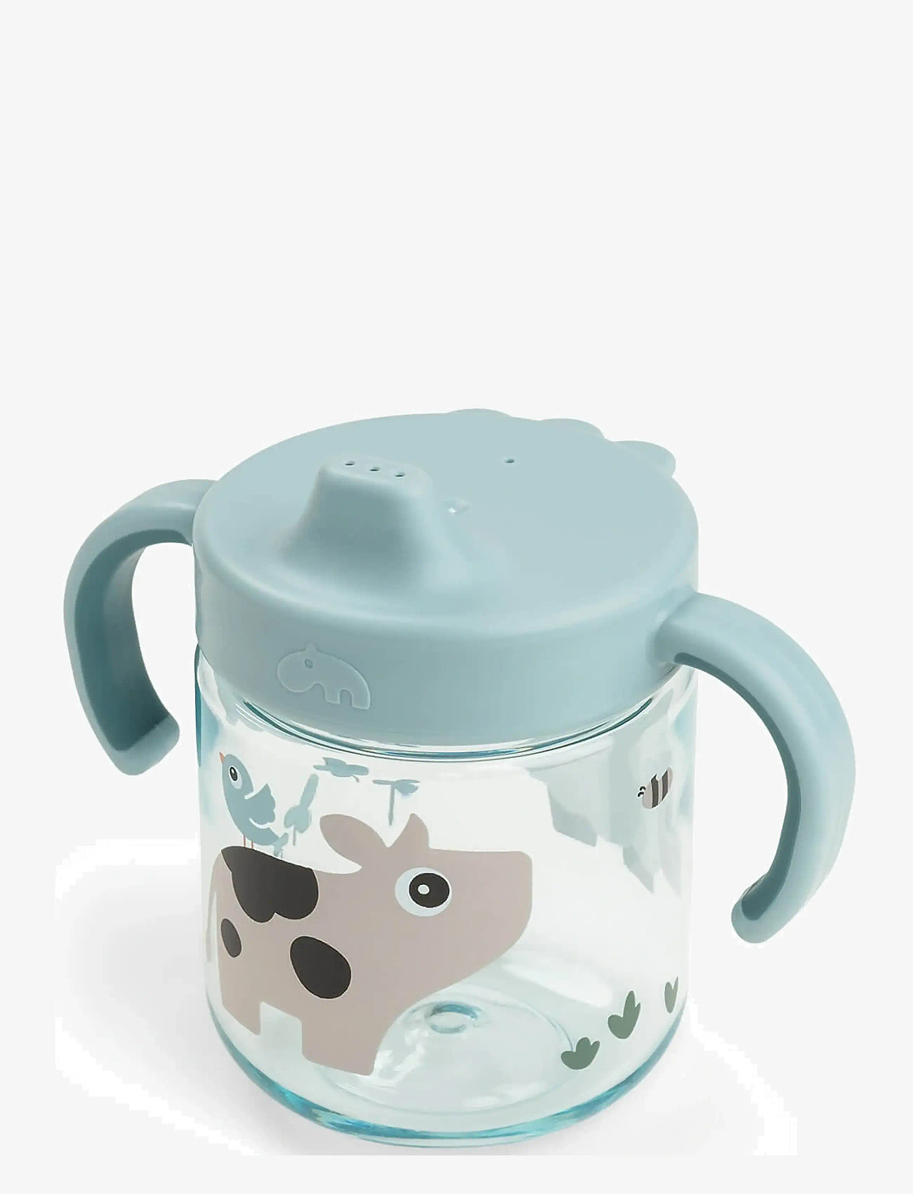 Done by Deer - Learning spout cup 2-handle Tiny farm Blue - tudkopper - blue - 1