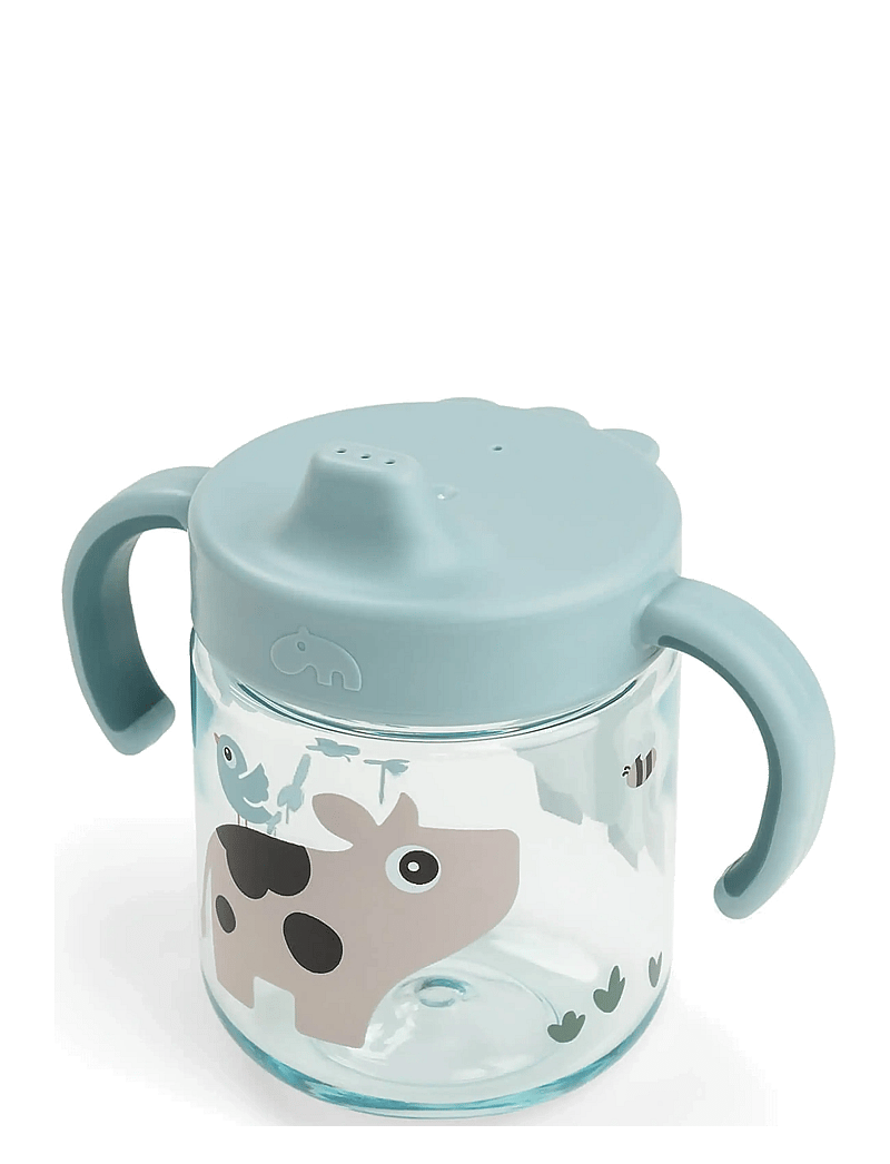 Done by Deer - Learning spout cup 2-handle Tiny farm Blue - schnabeltassen - blue - 1