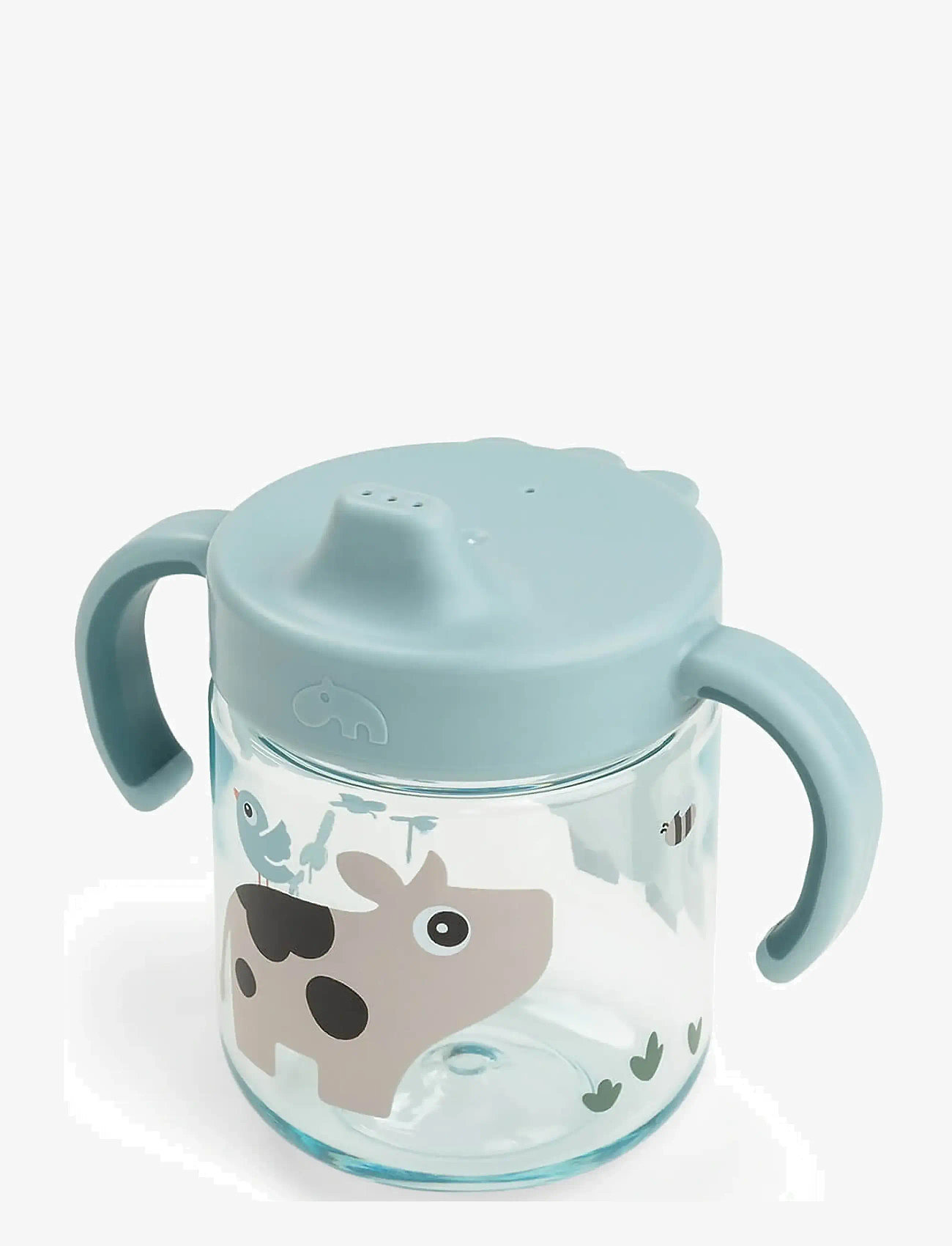 Done by Deer - Learning spout cup 2-handle Tiny farm Blue - tudkopper - blue - 3