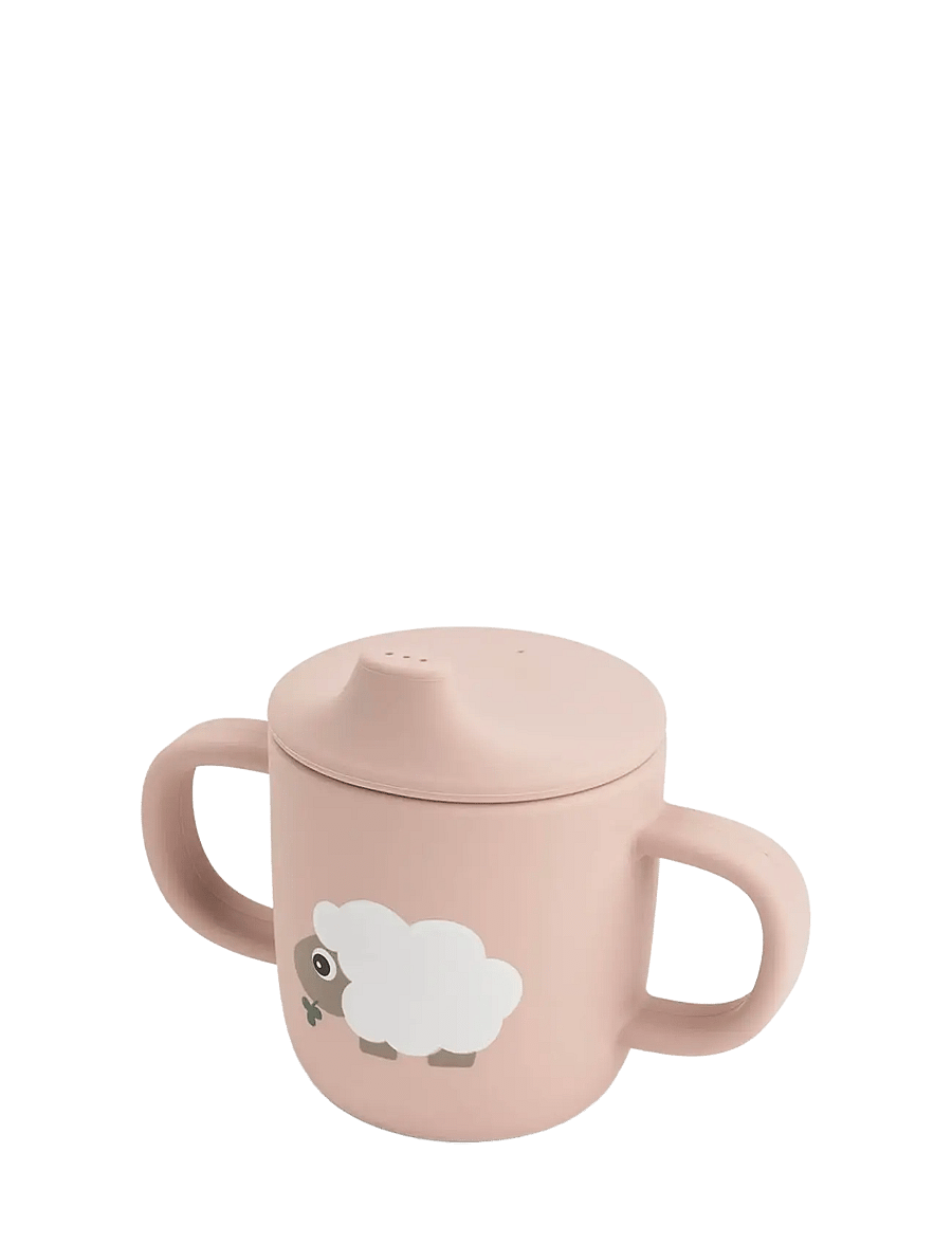 Done by Deer - Silicone spout cup 2-handle Tiny farm Powder - schnabeltassen - powder - 1