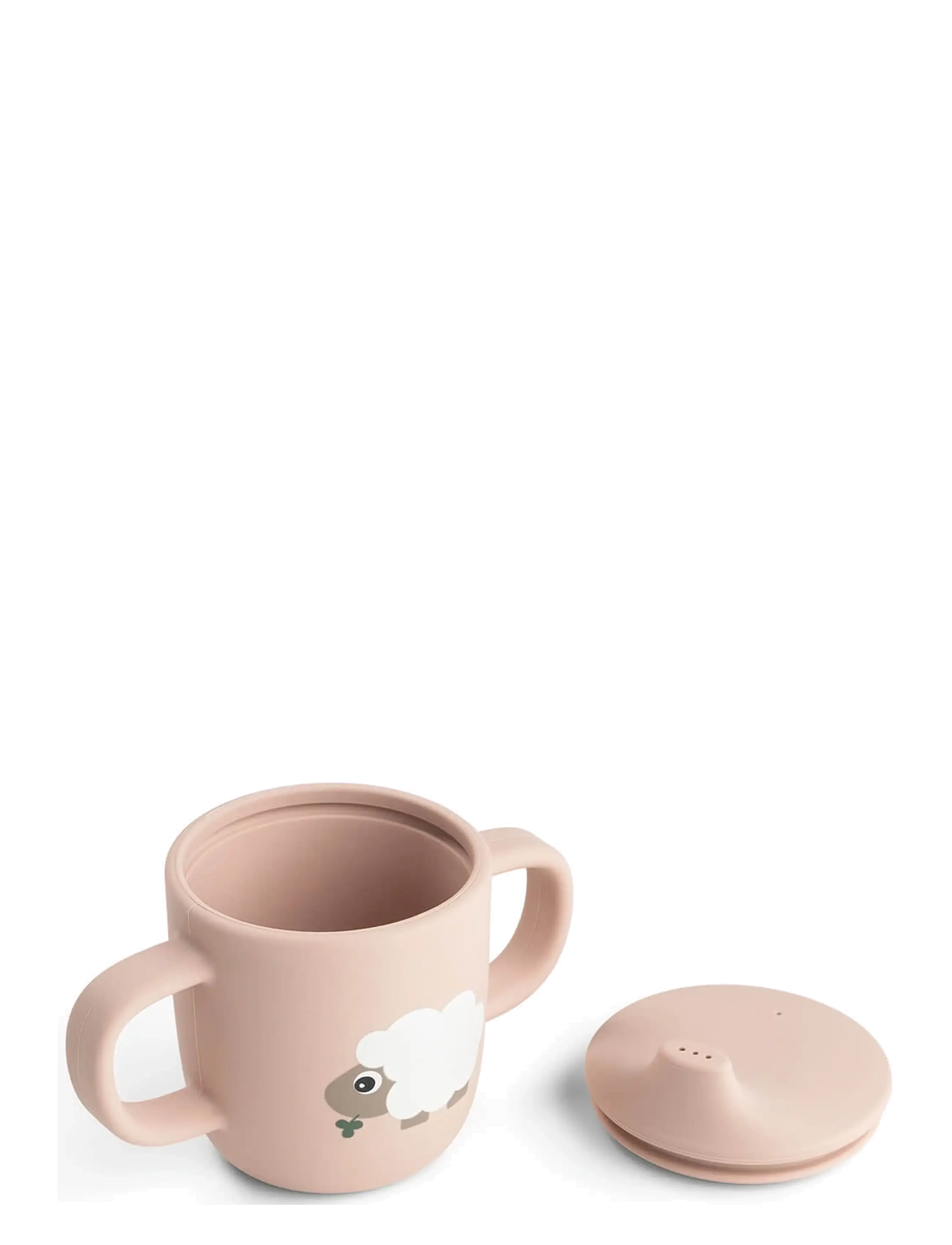 Done by Deer - Silicone spout cup 2-handle Tiny farm Powder - schnabeltassen - powder - 2