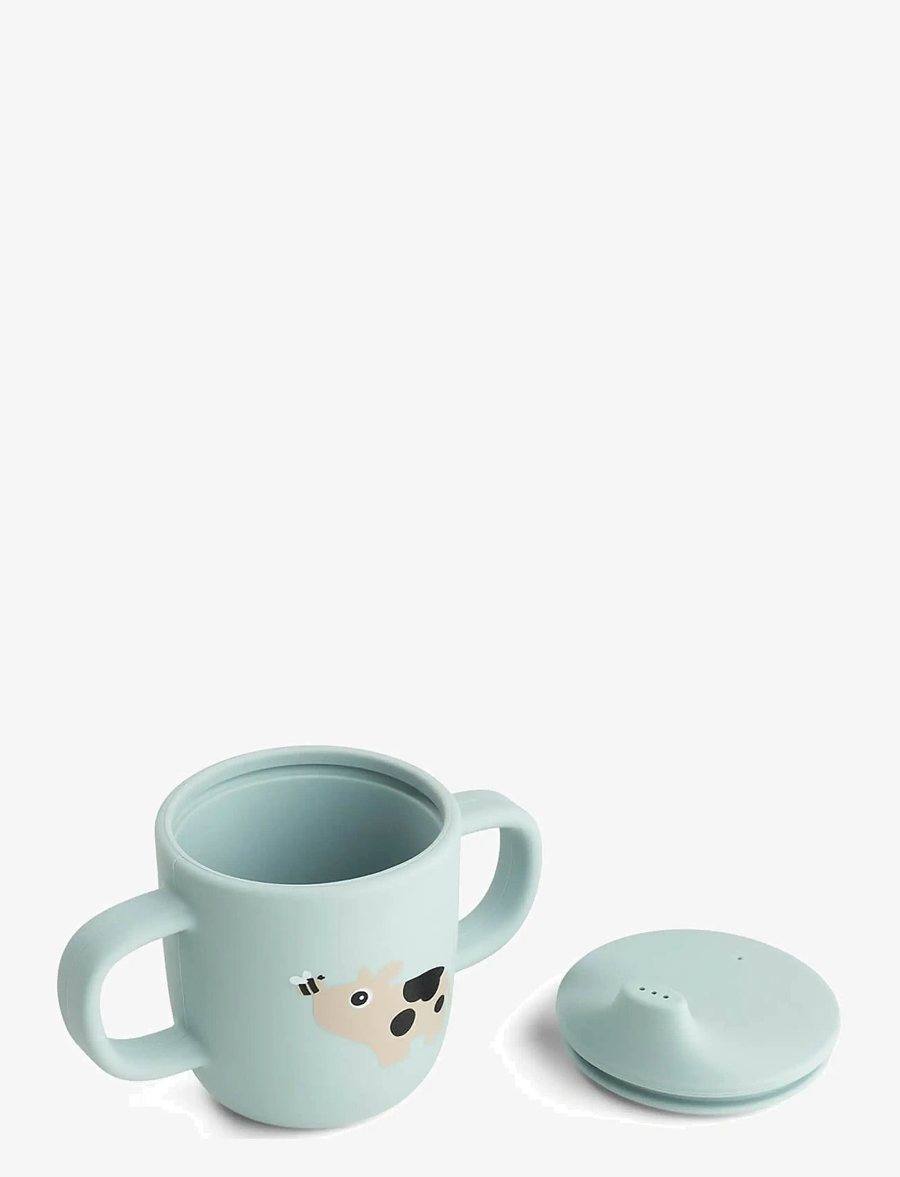 Done by Deer - Silicone spout cup 2-handle Tiny farm Blue - pipmuggar - blue - 2