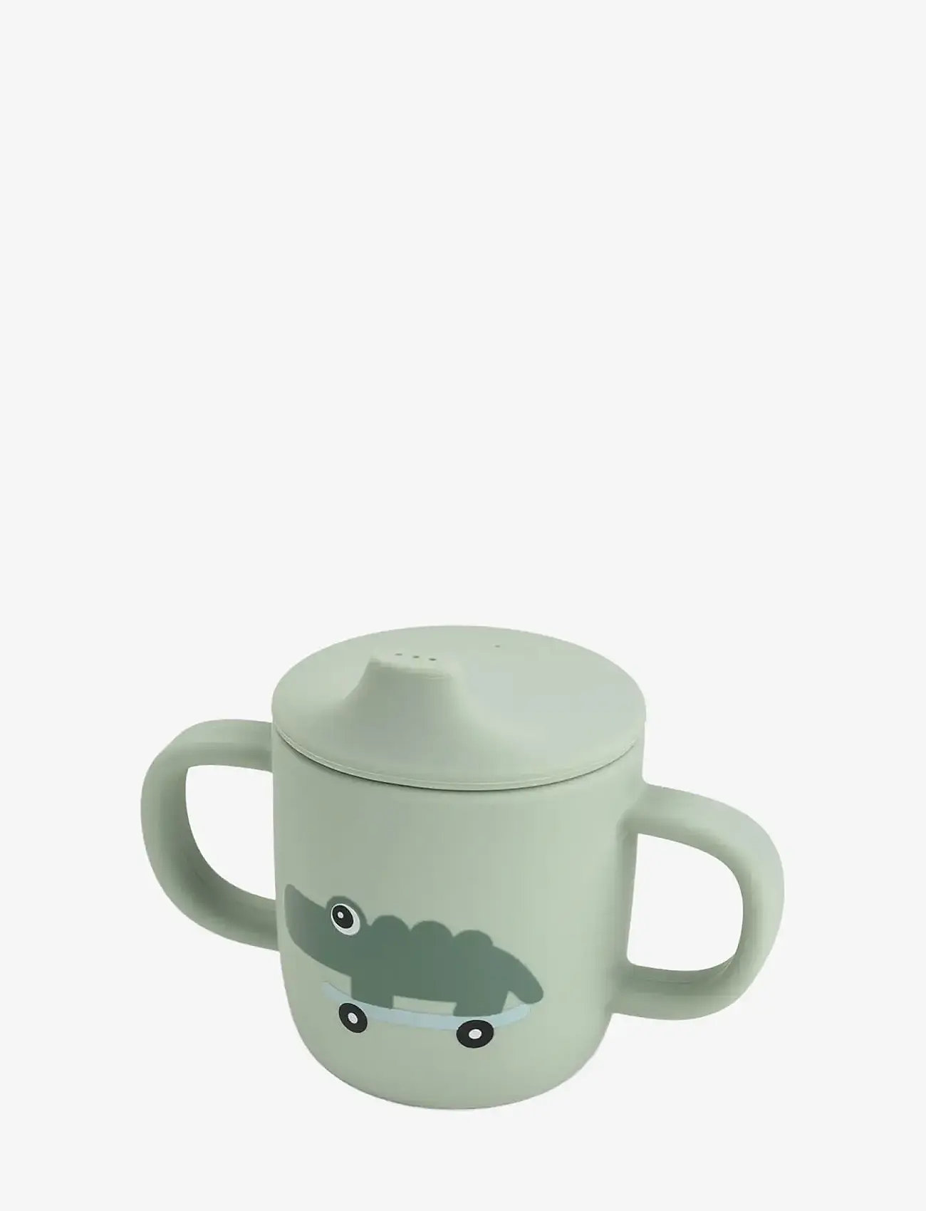Done by Deer - Silicone spout cup 2-handle Playground Green - pipmuggar - green - 1