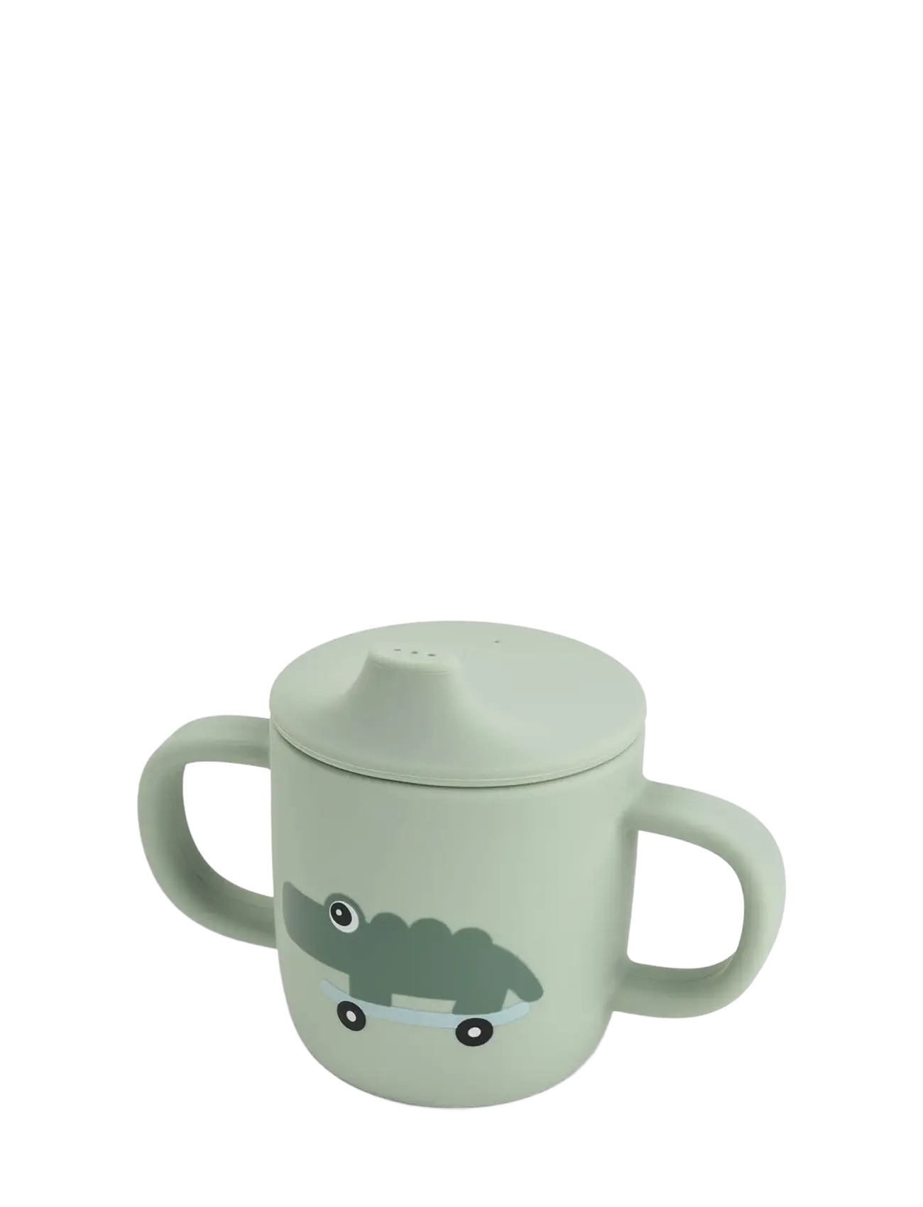 Done by Deer Silicone spout cup 2-handle Playground Green - Kūdikių priemonės - GREEN / green