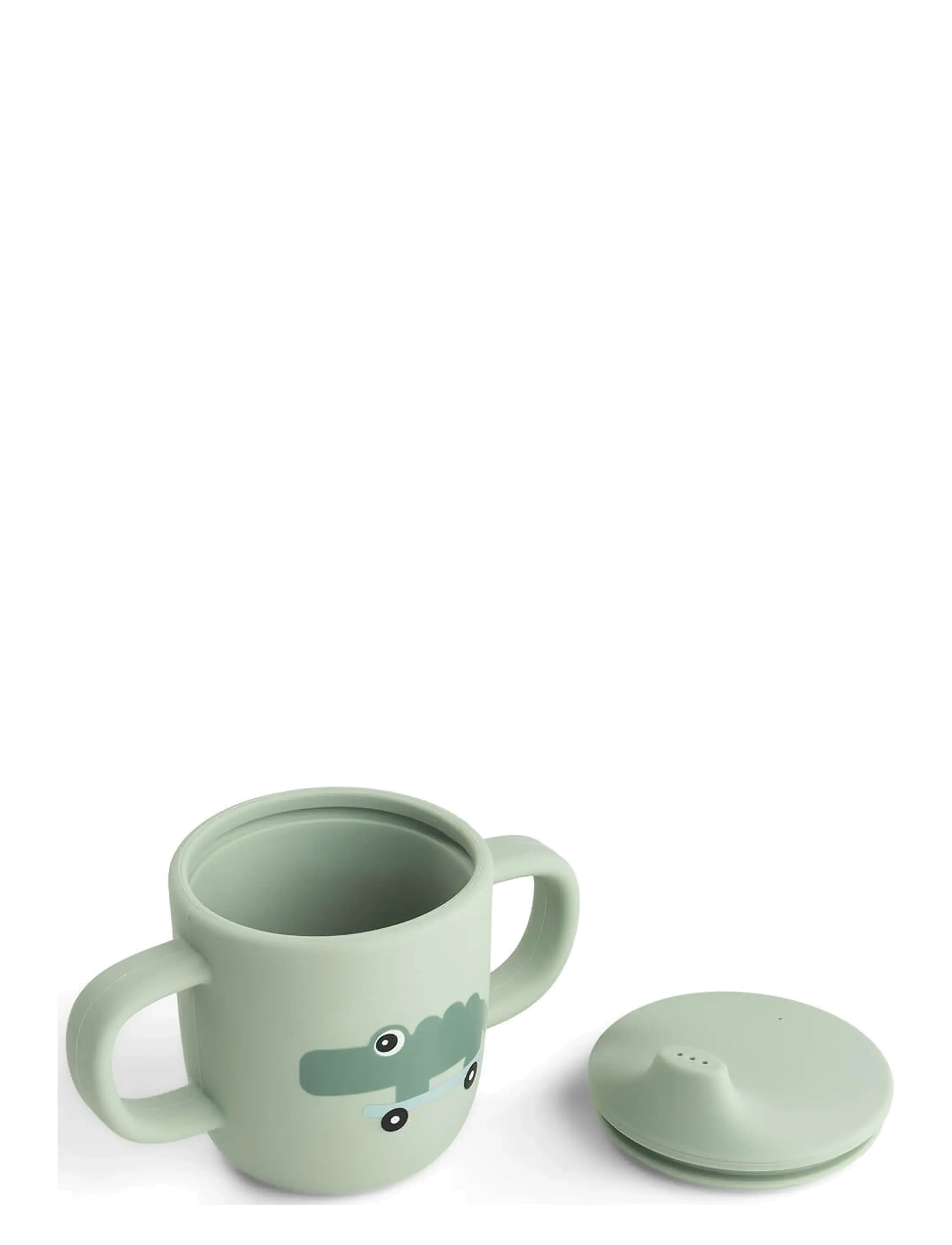 Done by Deer - Silicone spout cup 2-handle Playground Green - schnabeltassen - green - 2
