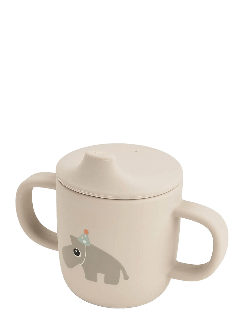 Done by Deer - Silicone spout cup 2-handle Celebration Sand - schnabeltassen - sand - 0