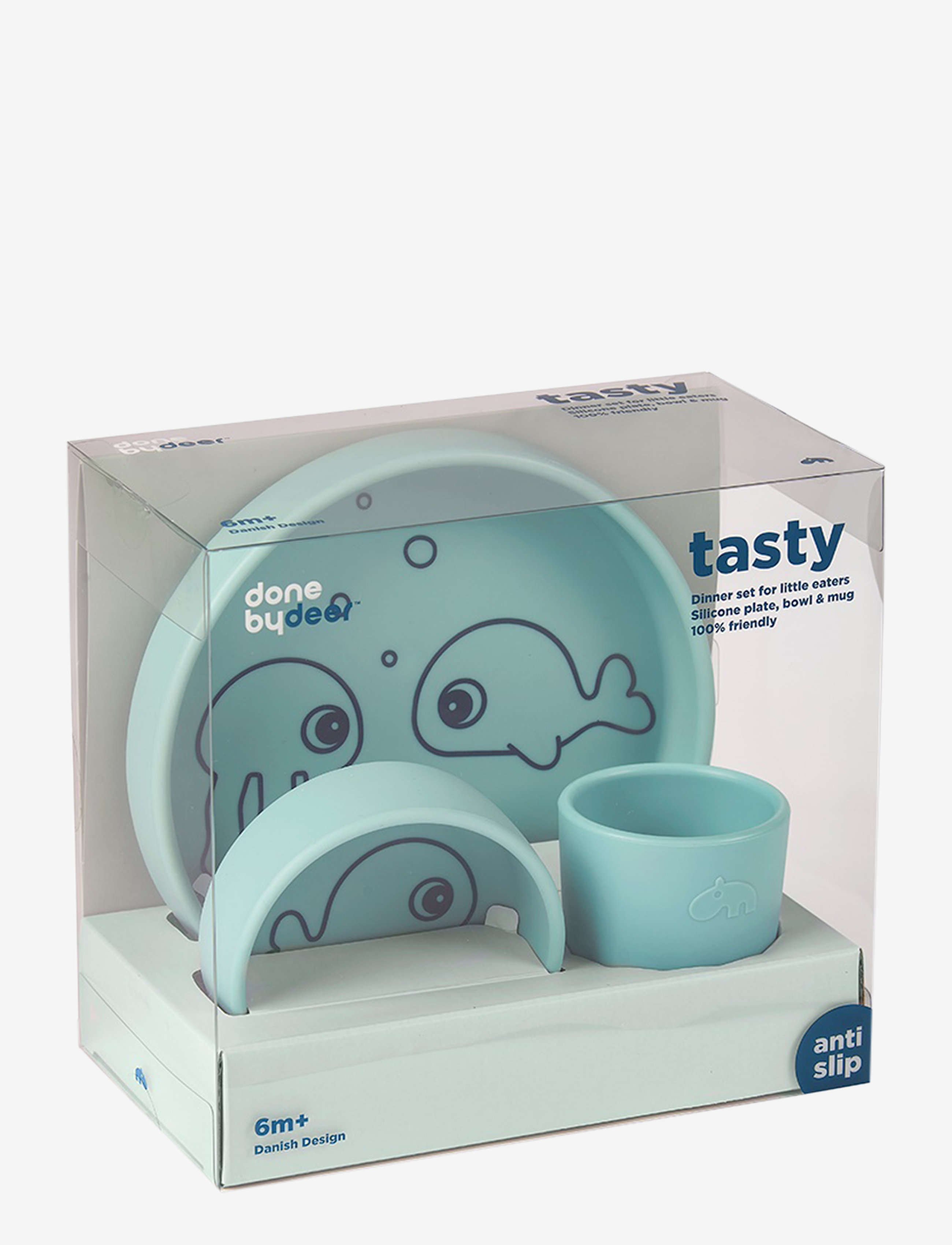 Silicone dinner set Sea friends Blue - BLUE