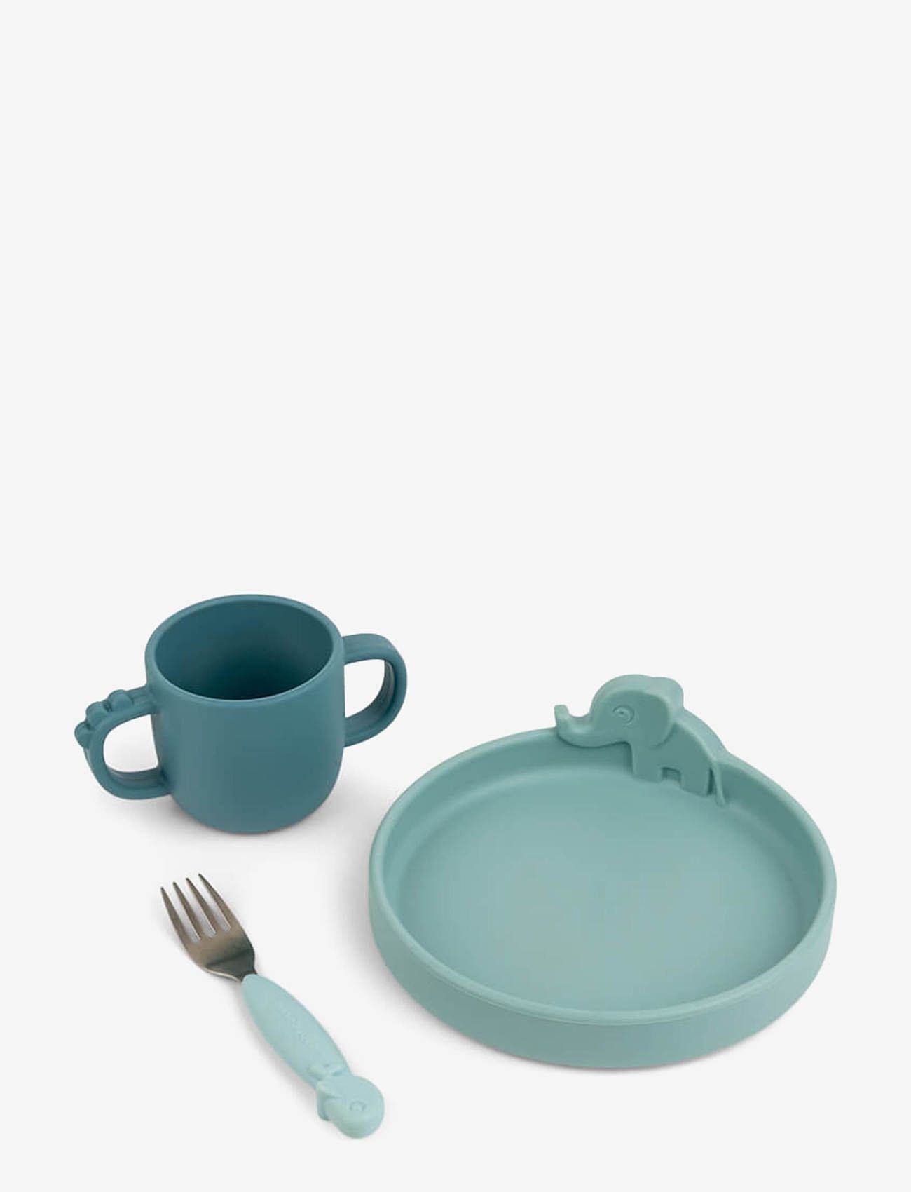 DONE BY DEER Peekaboo Dinner Set Deer Friends Blau - One Size - Kinder