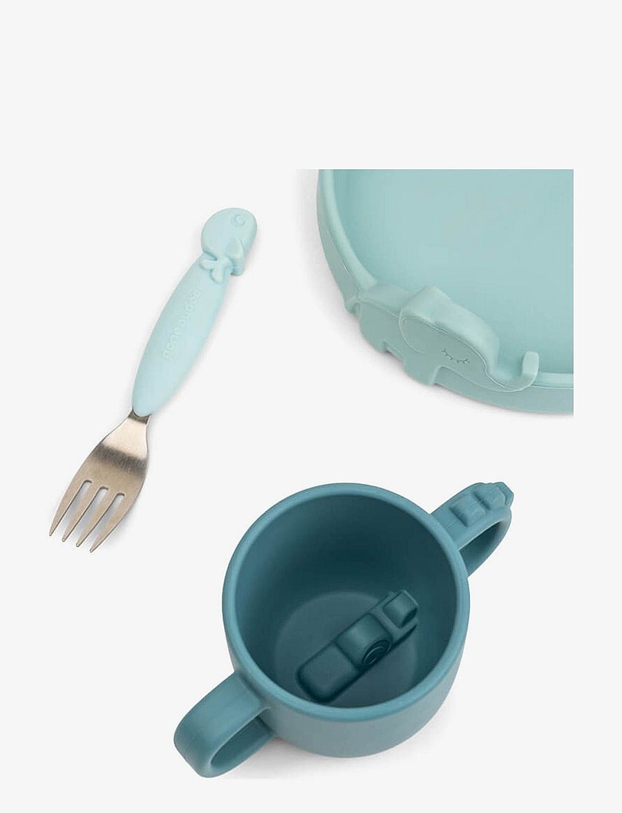 Done by Deer - Peekaboo dinner set Deer friends - essgeschirr - blue - 2