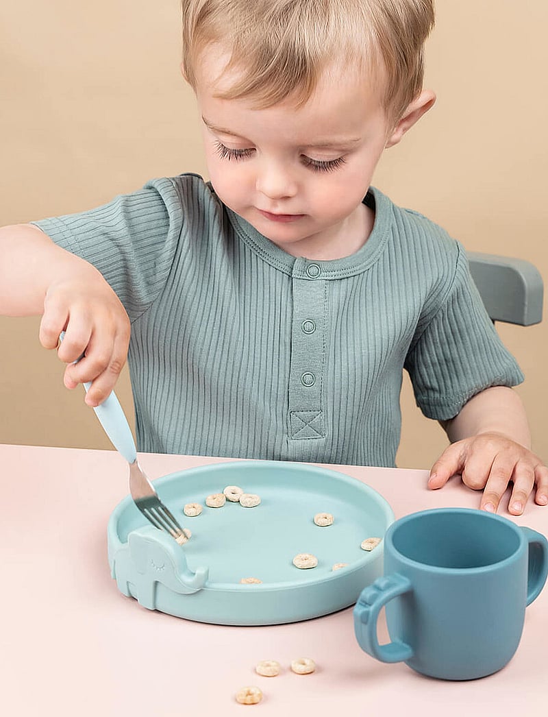 Done by Deer - Peekaboo dinner set Deer friends - Õhtusöögikomplektid - blue - 0