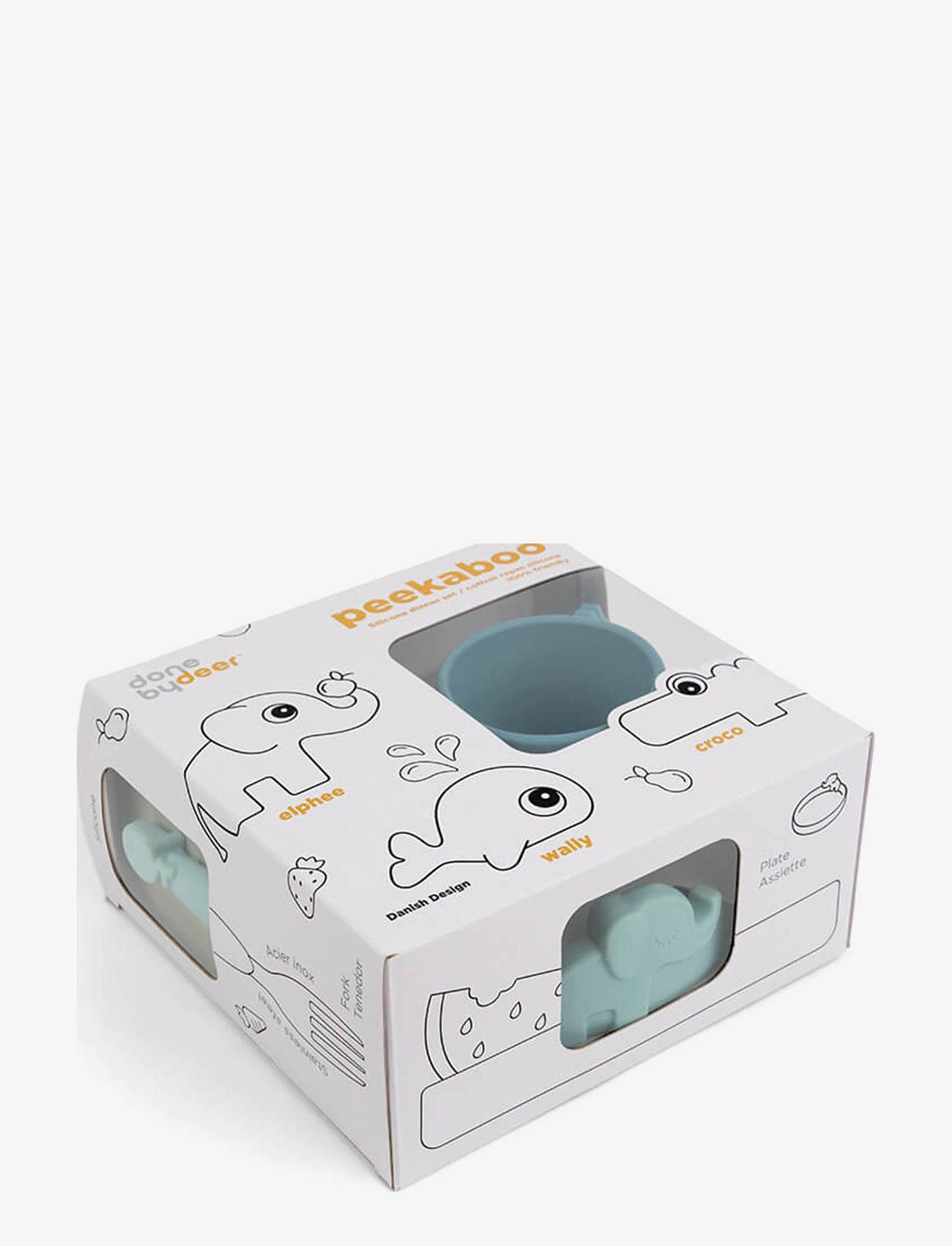 Done by Deer - Peekaboo dinner set Deer friends - serveringssæt - blue - 5