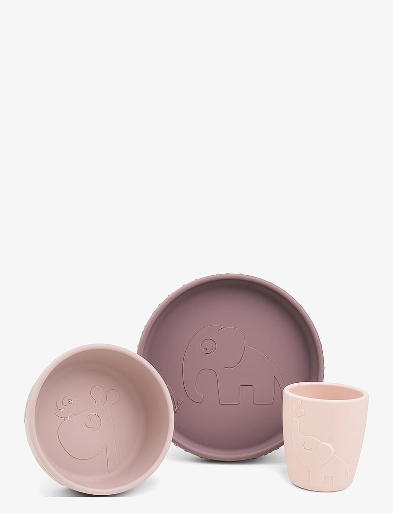 Done by Deer - Stick&Stay dinner set Deer friends Powder - zestawy obiadowe - powder - 1