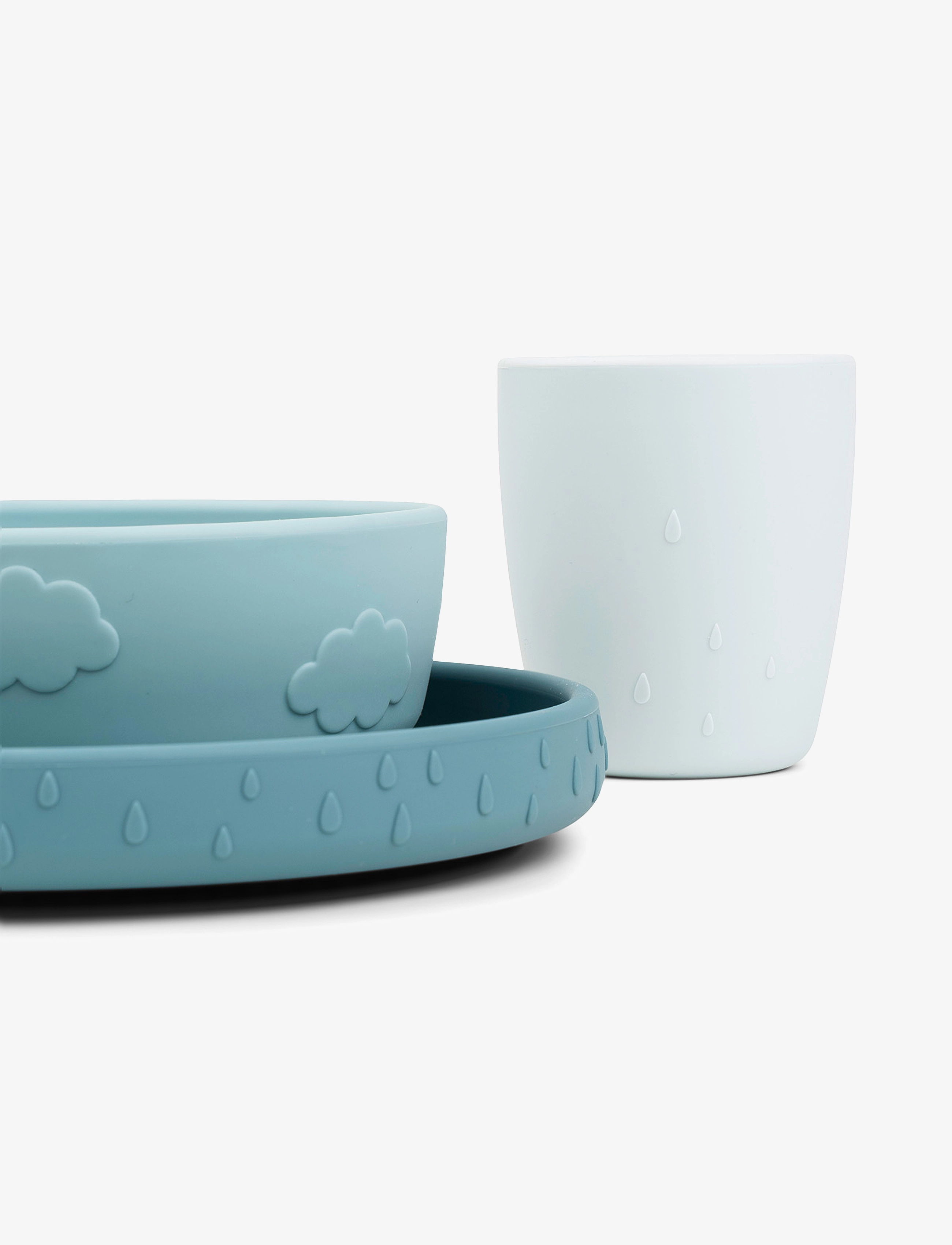 Done by Deer - Stick&Stay dinner set Deer friends Blue - essgeschirr - blue - 2