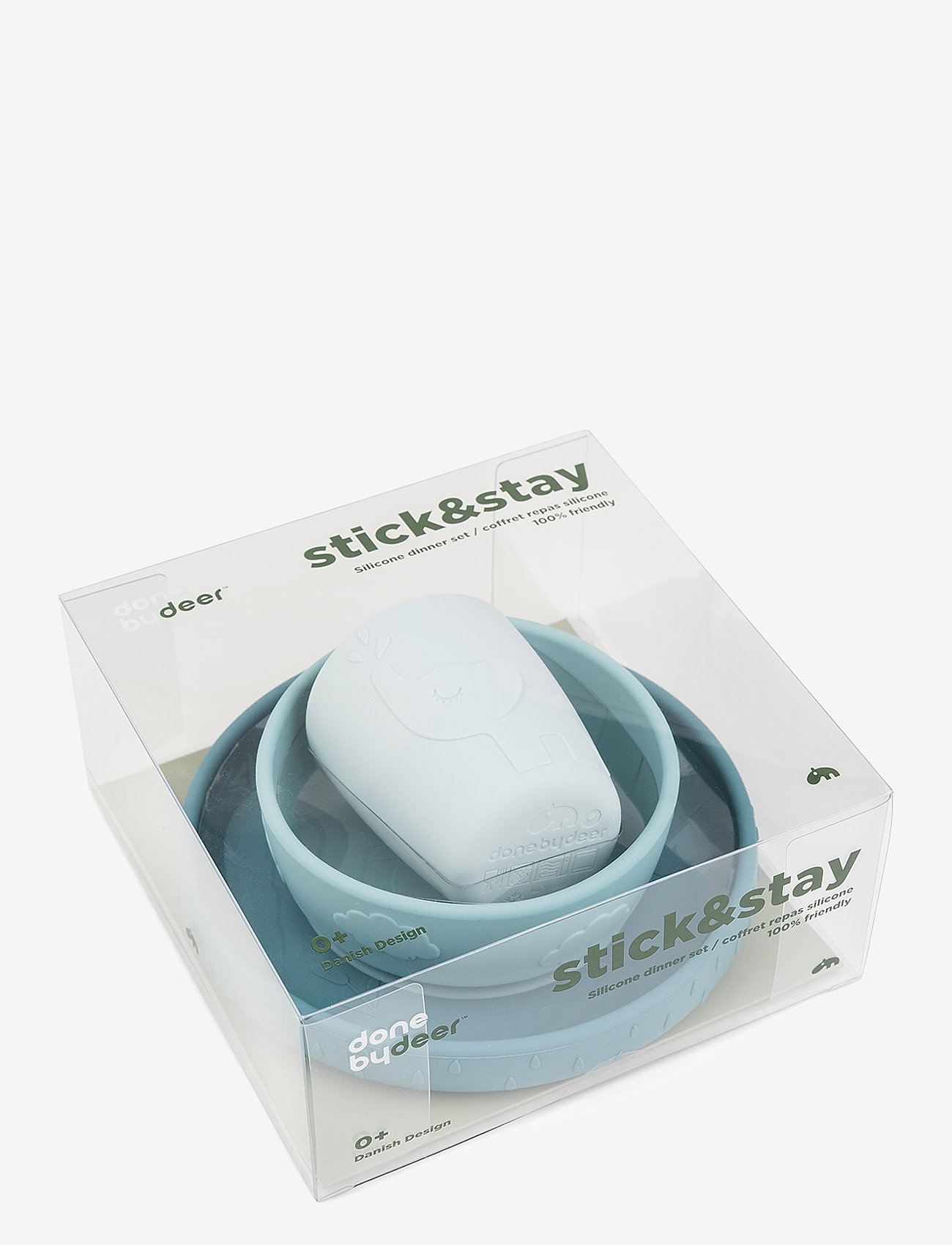Done by Deer - Stick&Stay dinner set Deer friends Blue - Õhtusöögikomplektid - blue - 5