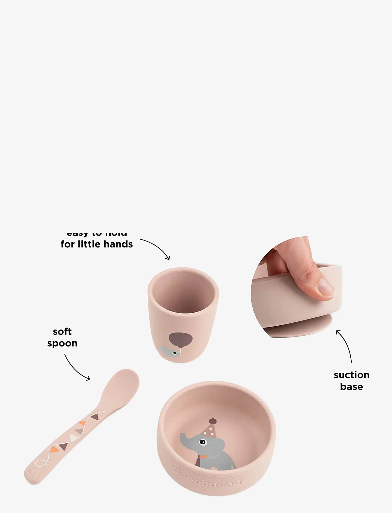 Done by Deer - Stick&Stay first meal set Celebration Powder - essgeschirr - powder - 1