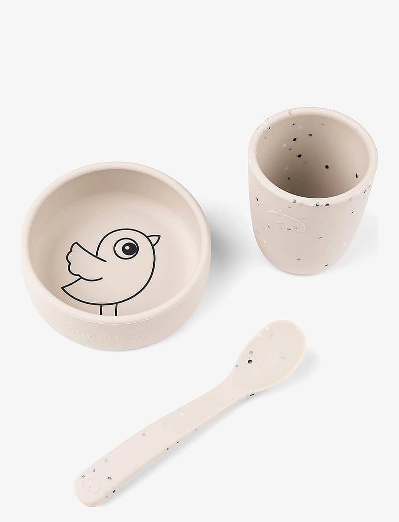 Done by Deer - Silicone first meal set Birdee Sand - essgeschirr - sand - 0