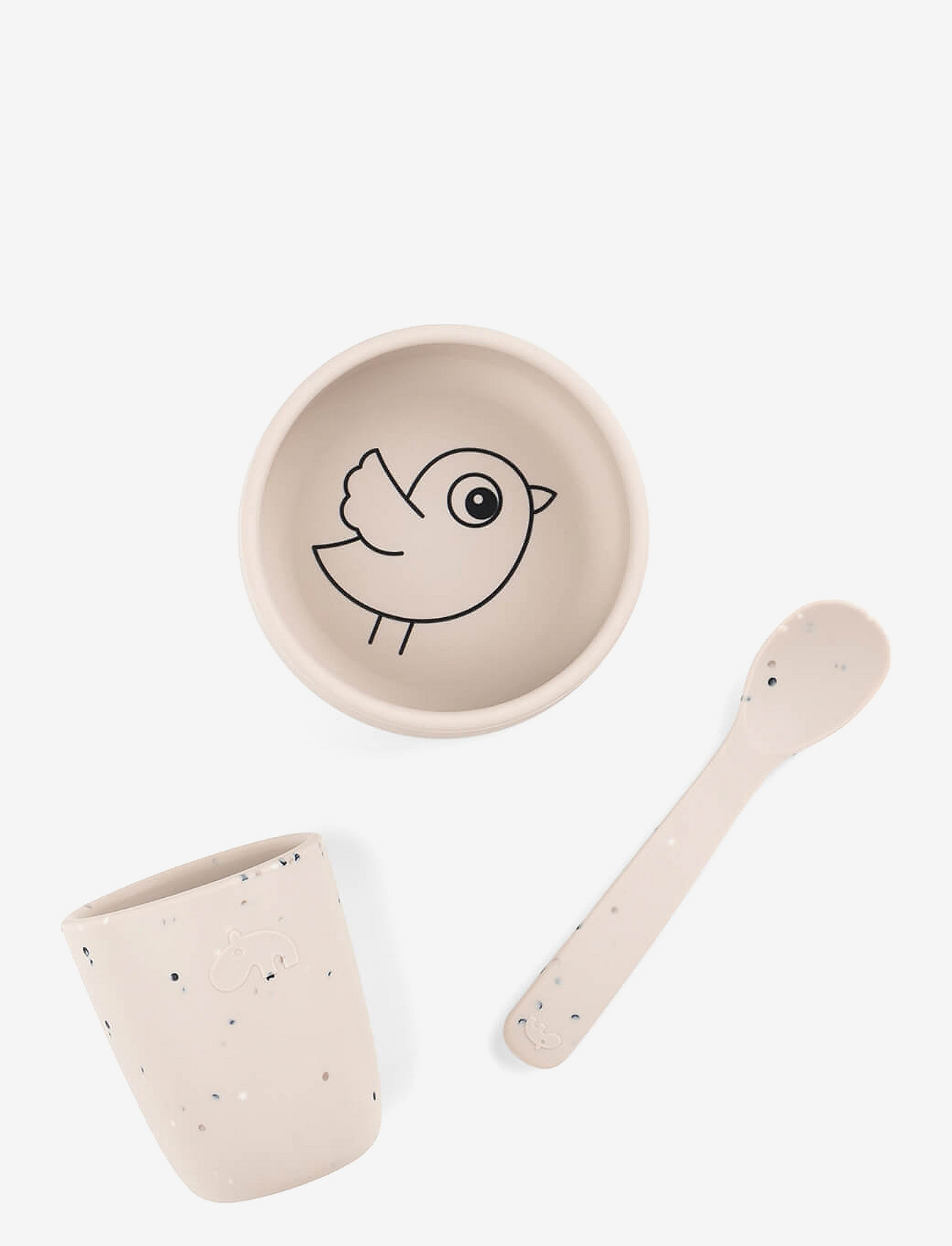 Done by Deer - Silicone first meal set Birdee Sand - serveringsset - sand - 1