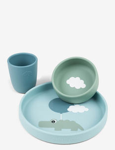 Silicone dinner set Happy clouds Blue, Done by Deer