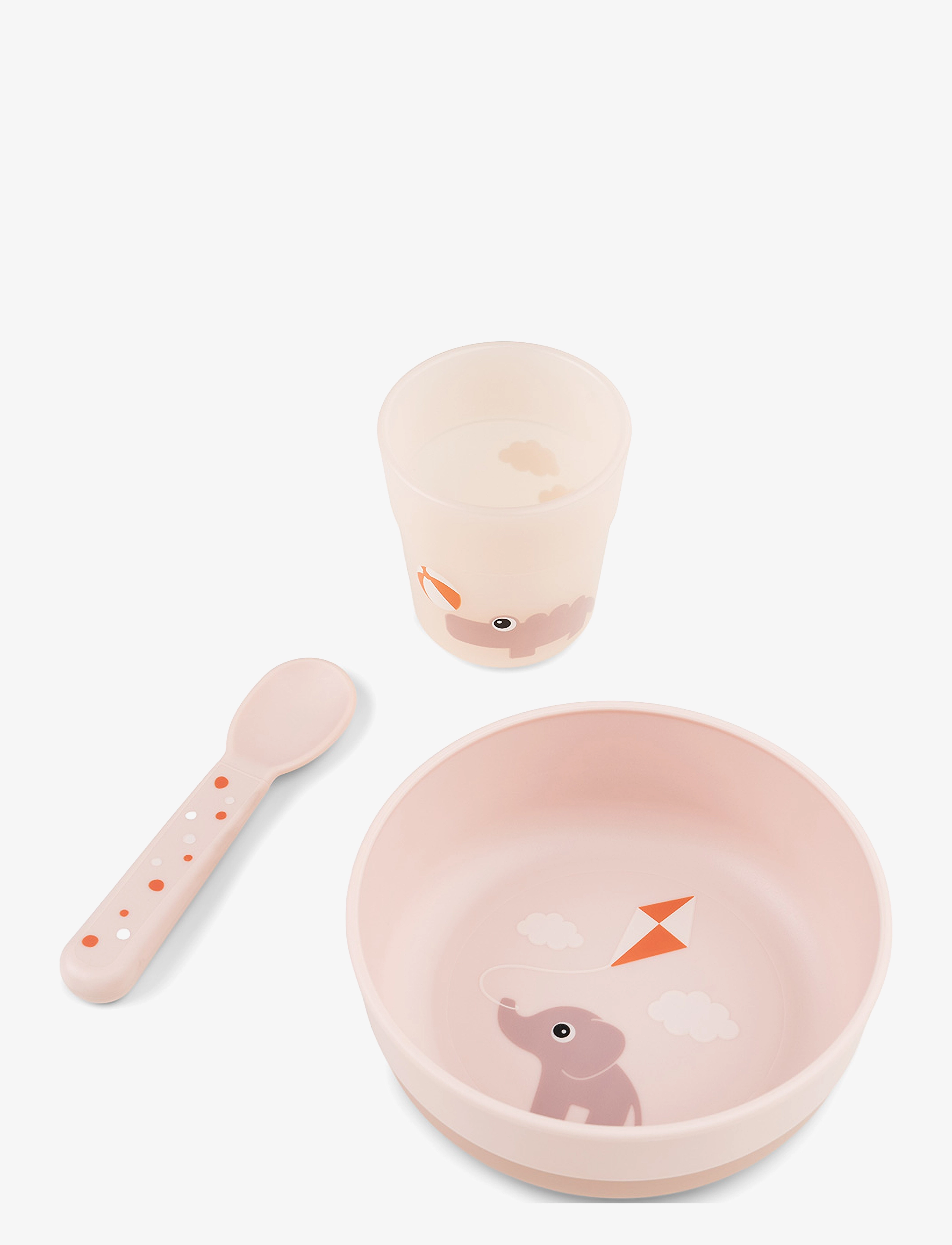 Done by Deer Foodie First Meal Set Playground Powder, One Size, Time, Rosa - Dinner Sets, Kinder