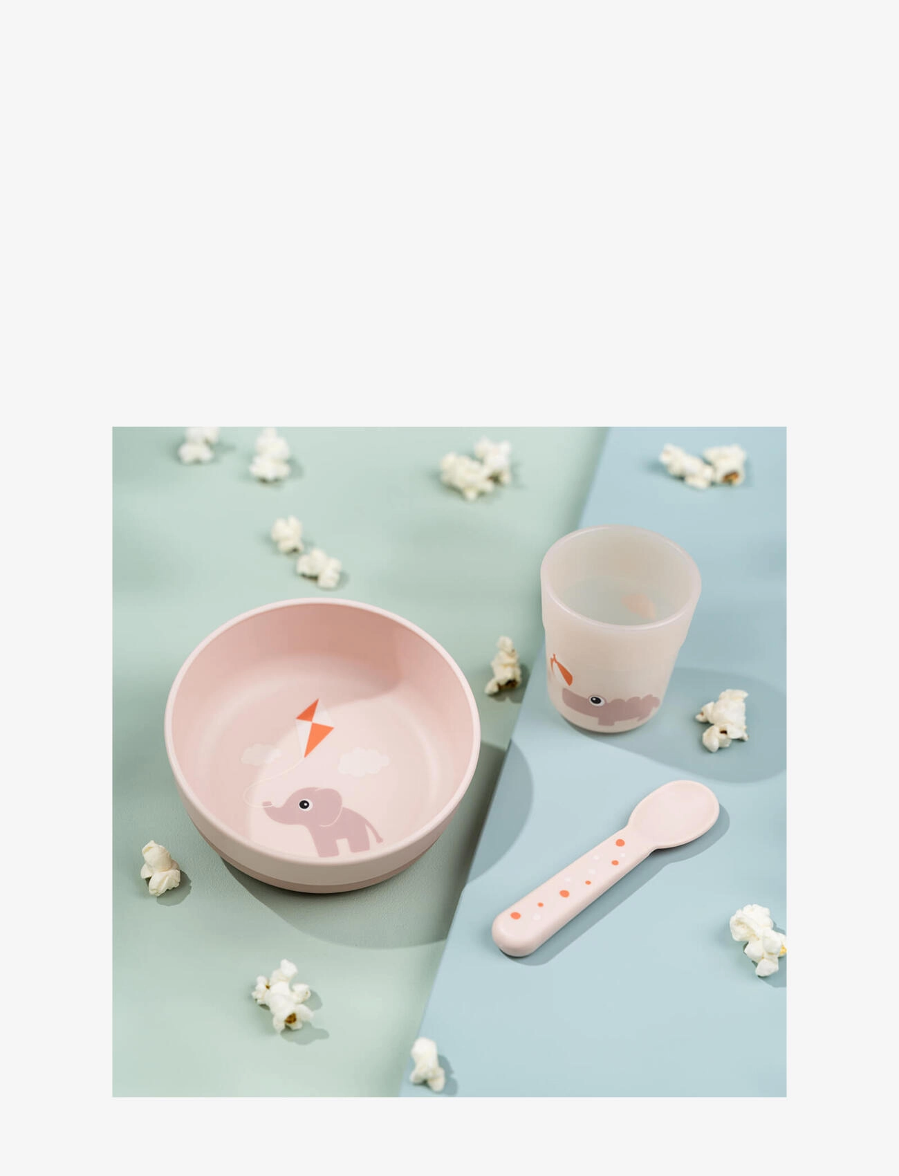 Done by Deer - Foodie first meal set Playground Powder - indų komplektai - powder - 3
