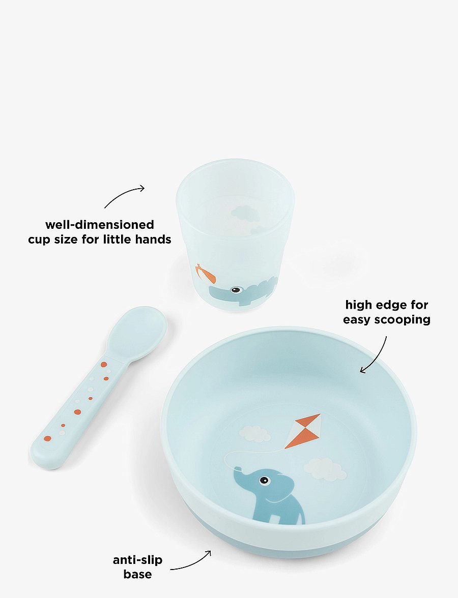 Done by Deer - Foodie first meal set Playground Blue - Õhtusöögikomplektid - blue - 2