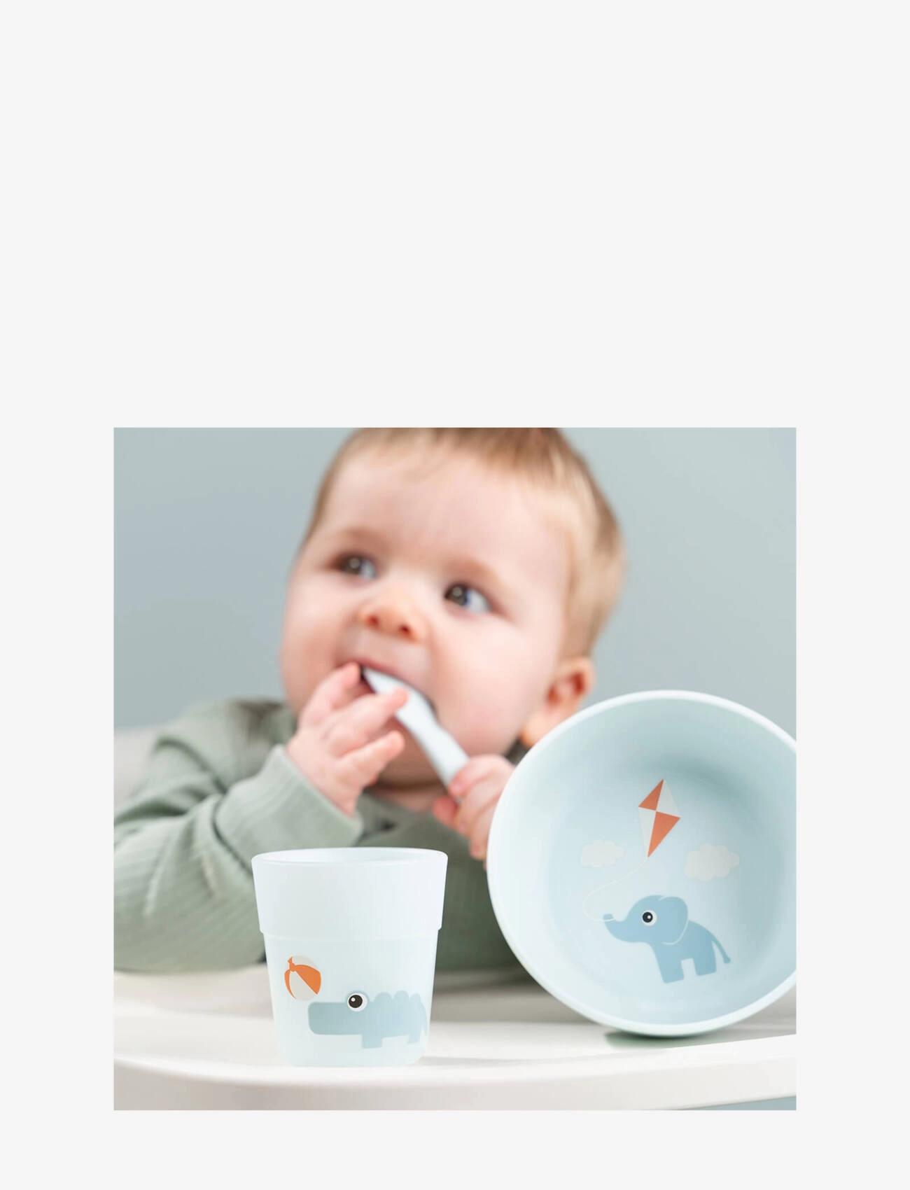 Done by Deer - Foodie first meal set Playground Blue - Õhtusöögikomplektid - blue - 3