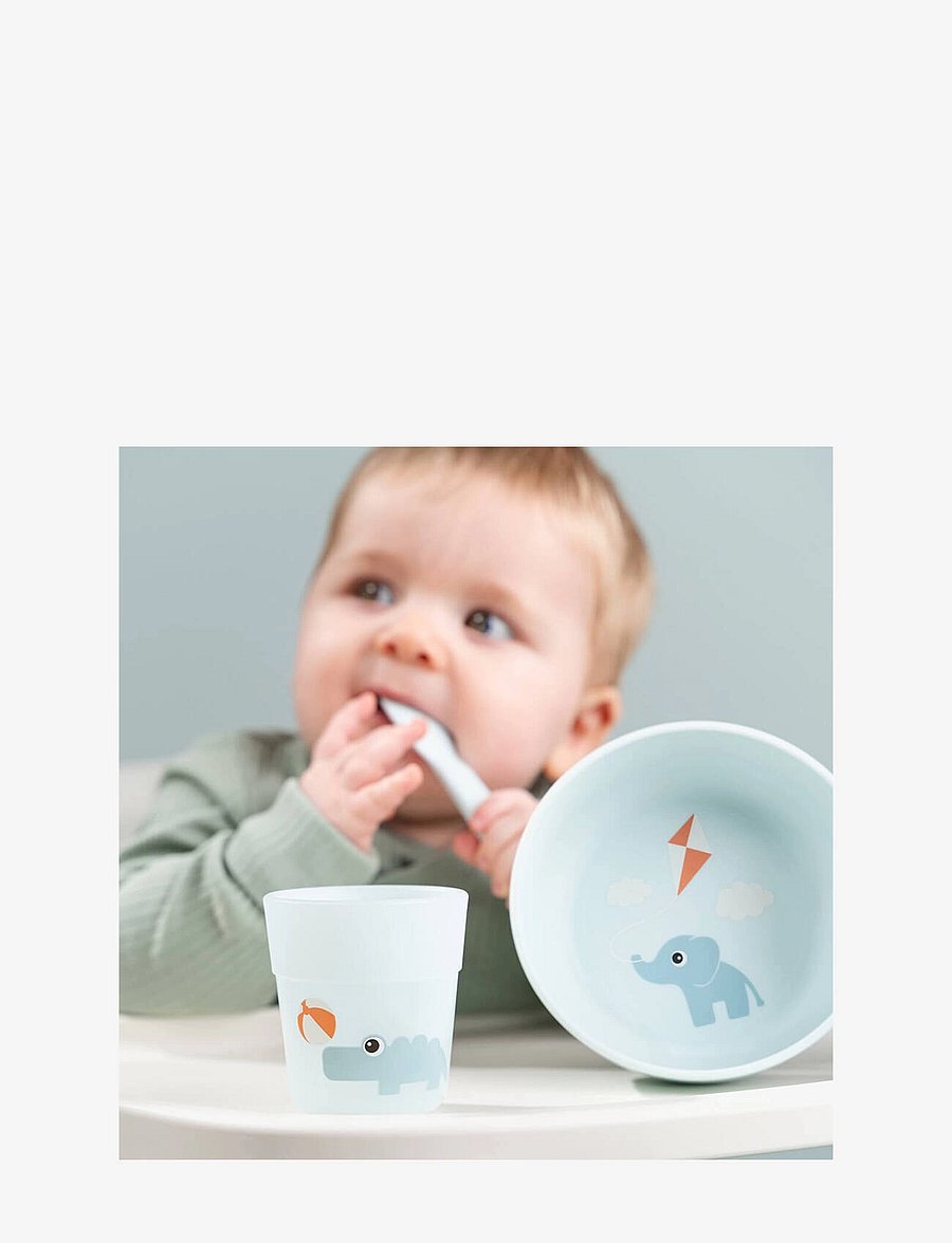 Done by Deer - Foodie first meal set Playground Blue - Õhtusöögikomplektid - blue - 3