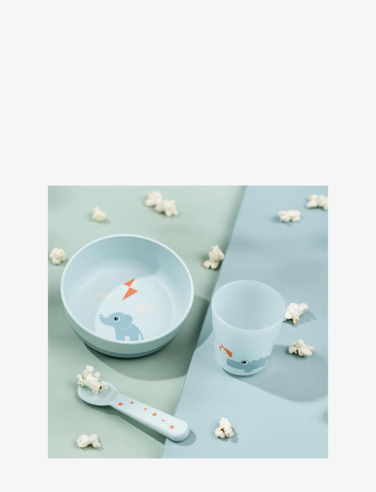 Done by Deer - Foodie first meal set Playground Blue - Õhtusöögikomplektid - blue - 4