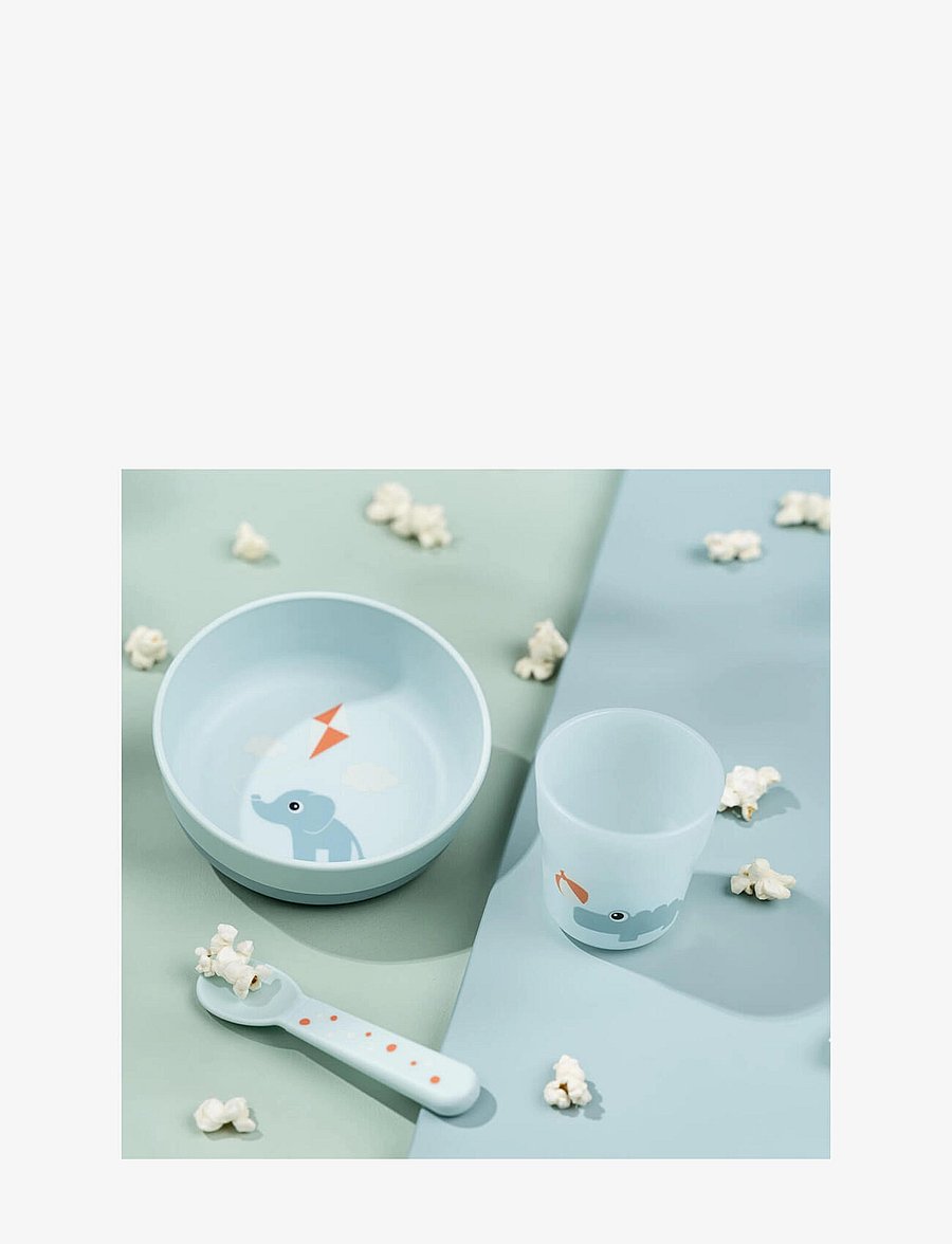 Done by Deer - Foodie first meal set Playground Blue - Õhtusöögikomplektid - blue - 4